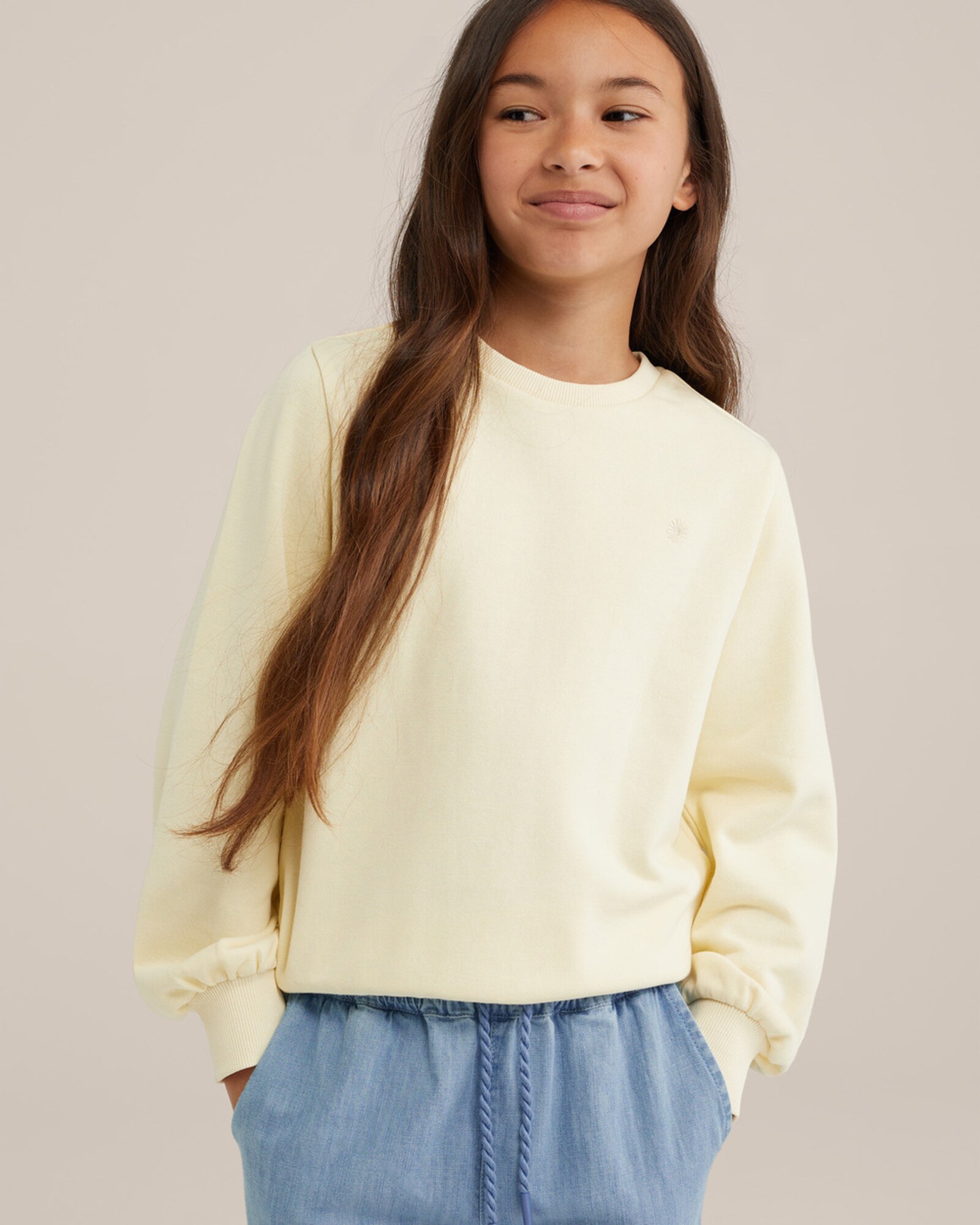 WE Fashion Tréning póló  világos sárga termék 2. képe