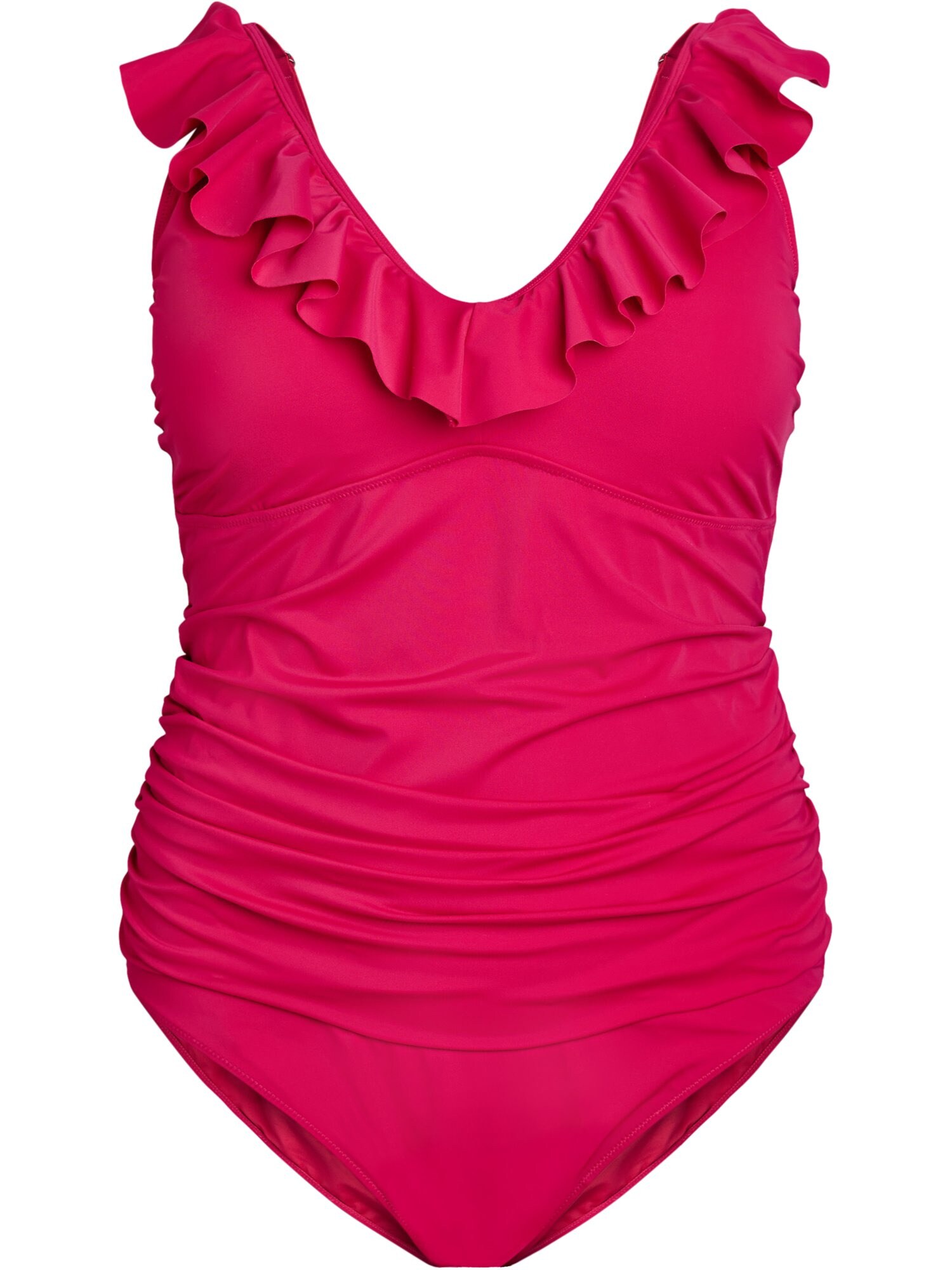 Swim by Zizzi Costum de baie întreg 'Skitrin'  roz zmeură