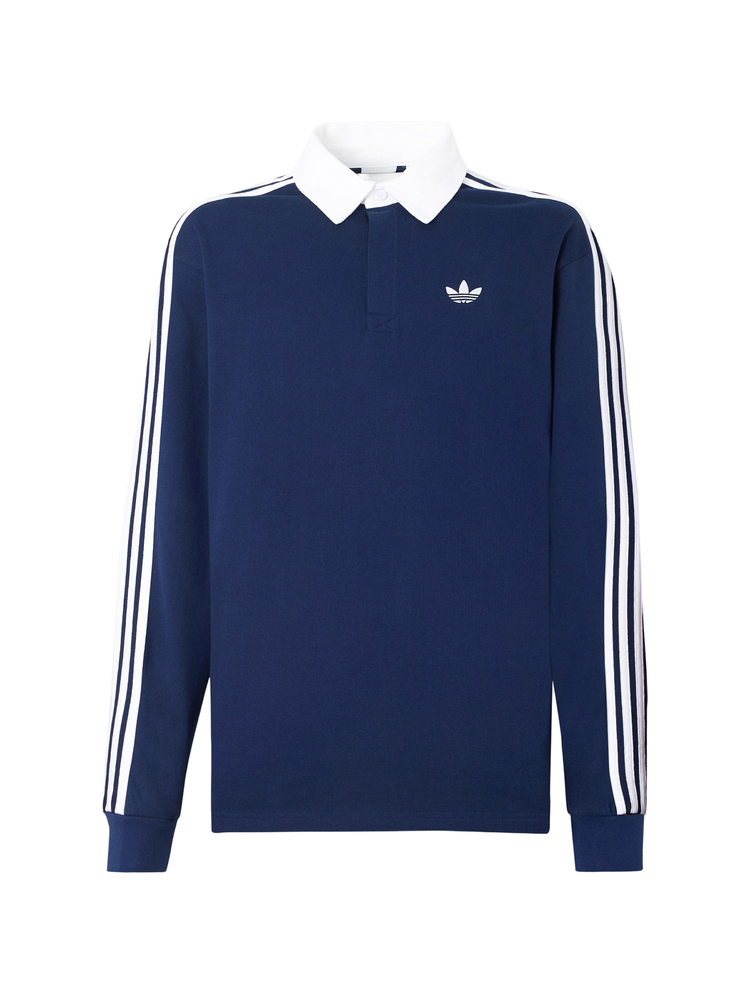 ADIDAS ORIGINALS Tricou 3-Stripes Rugby Longsleeve albastru închis / alb