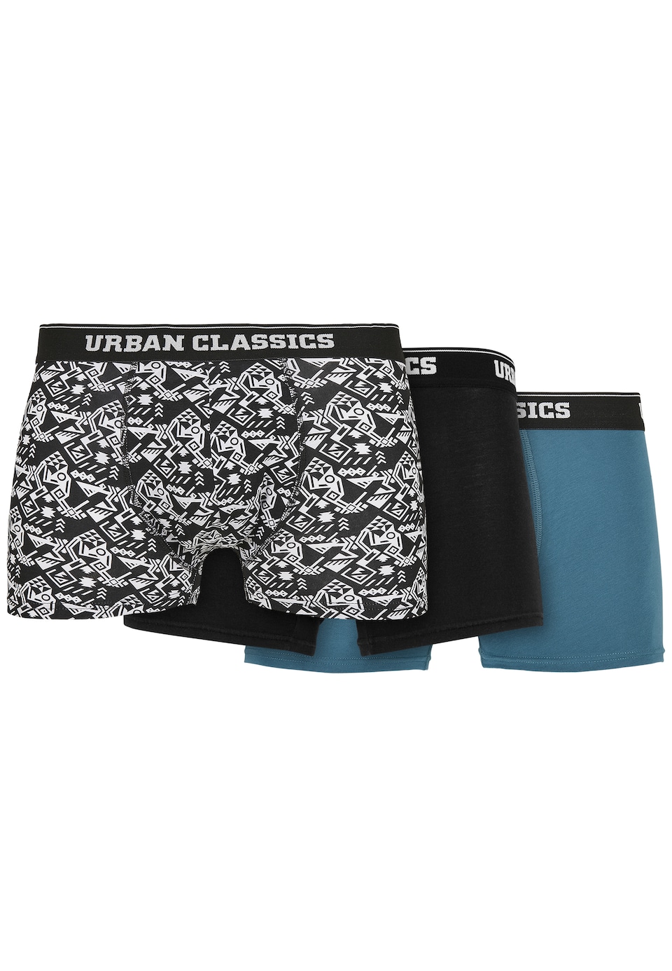 Boxershorts cyanblå / svart