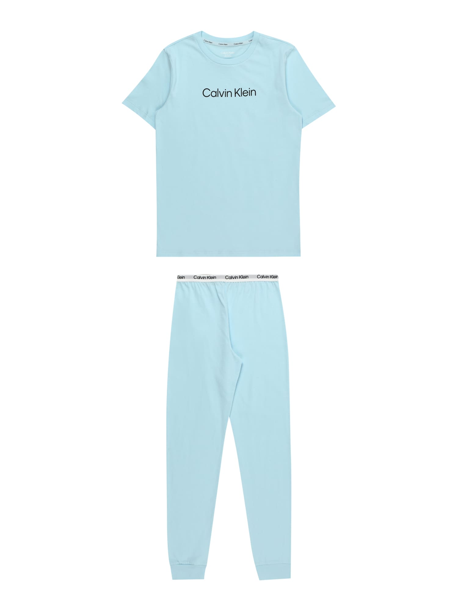 Calvin Klein Underwear Pidžama set  svijetloplava / crna / bijela