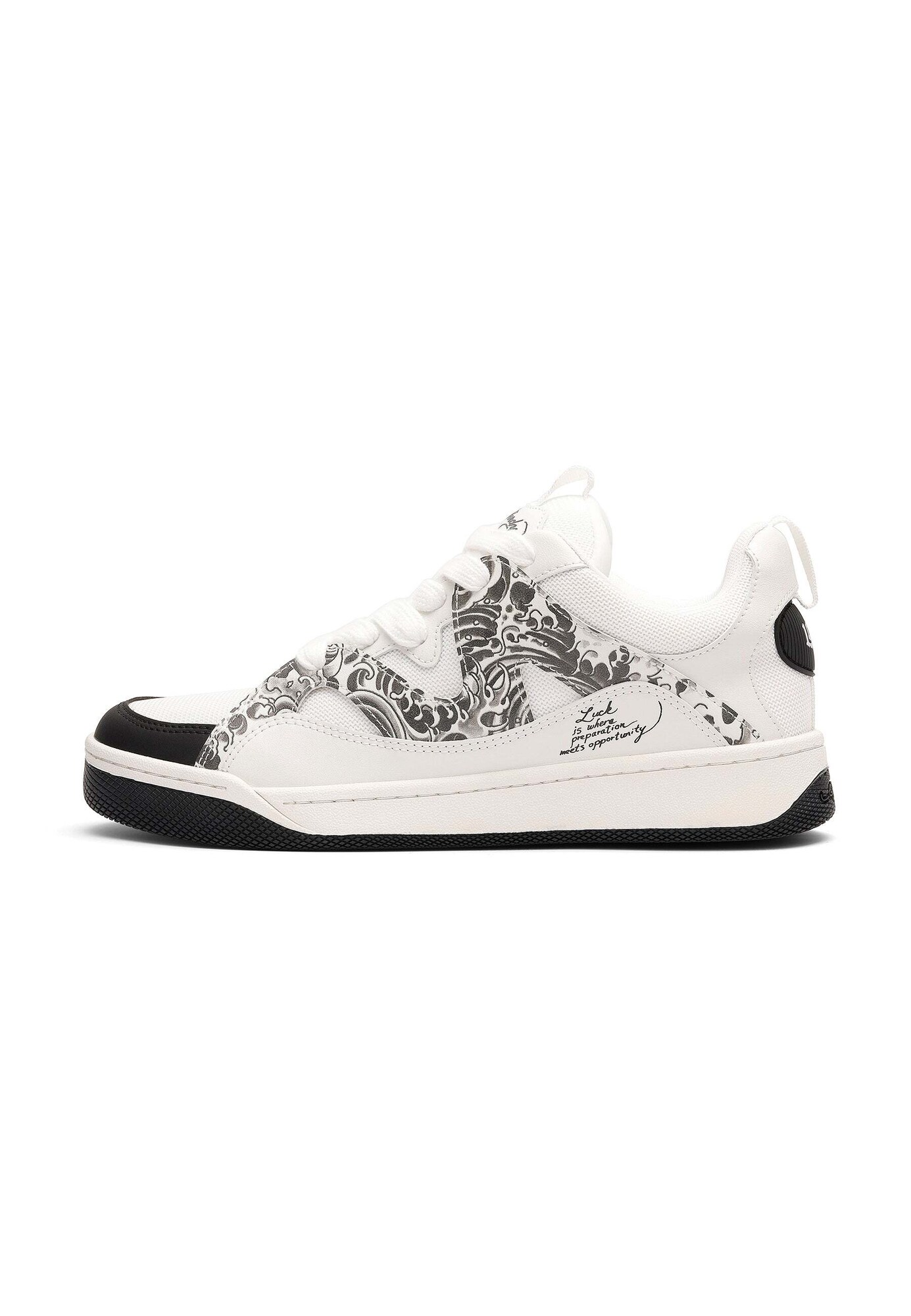 Ed Hardy Sneaker low 'Waves'  pământiu / negru / alb