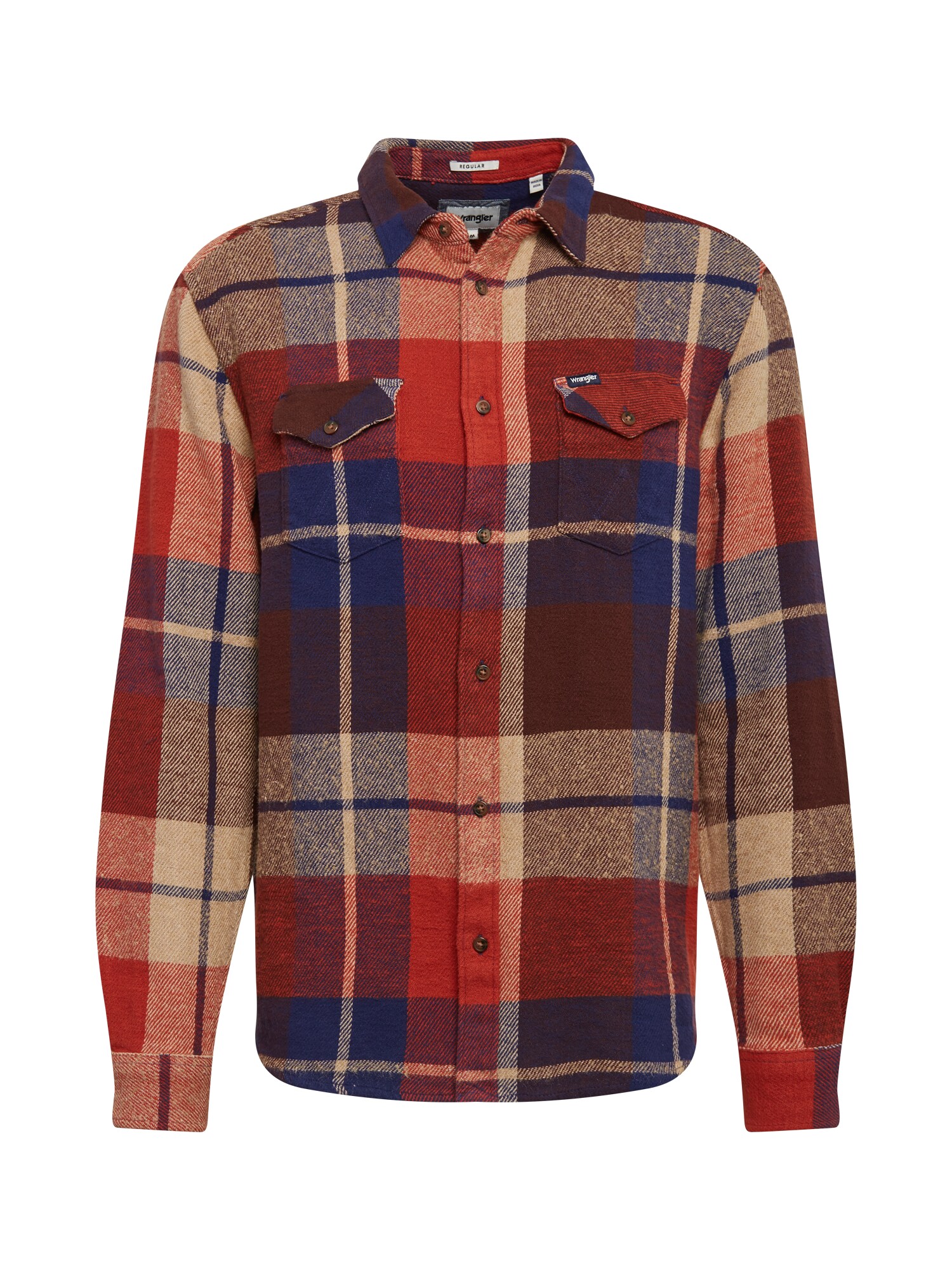 WRANGLER Dalykiniai marškiniai  tamsiai mėlyna / raudona / smėlio