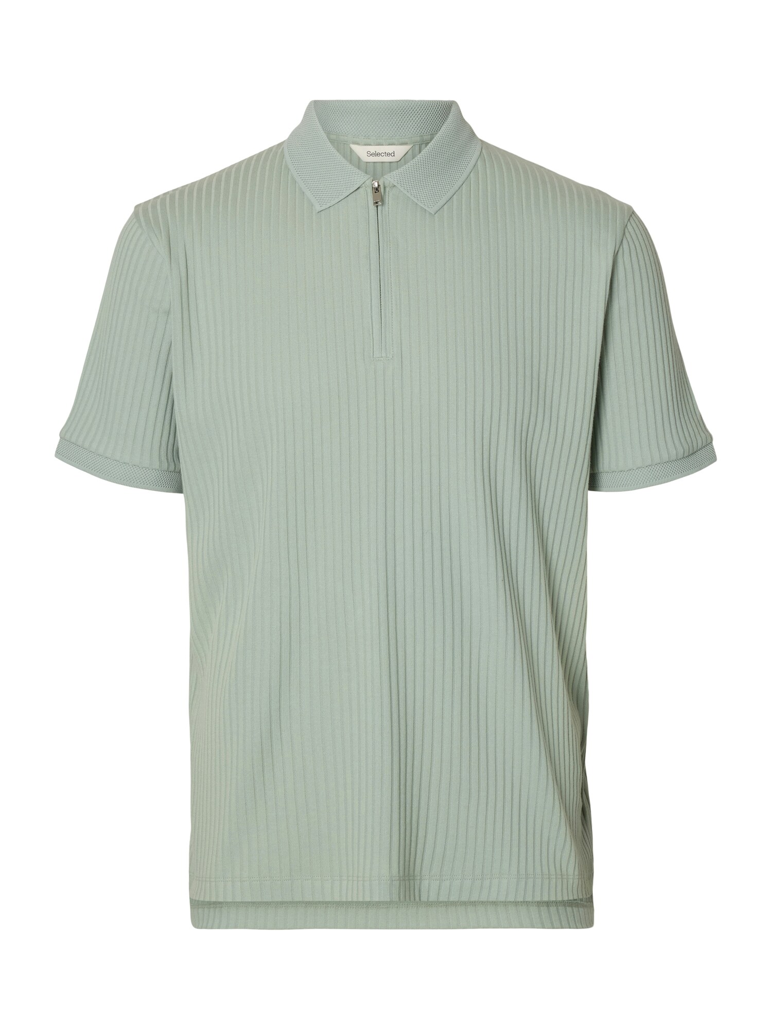 SELECTED Tricou SLHFave  verde pastel
