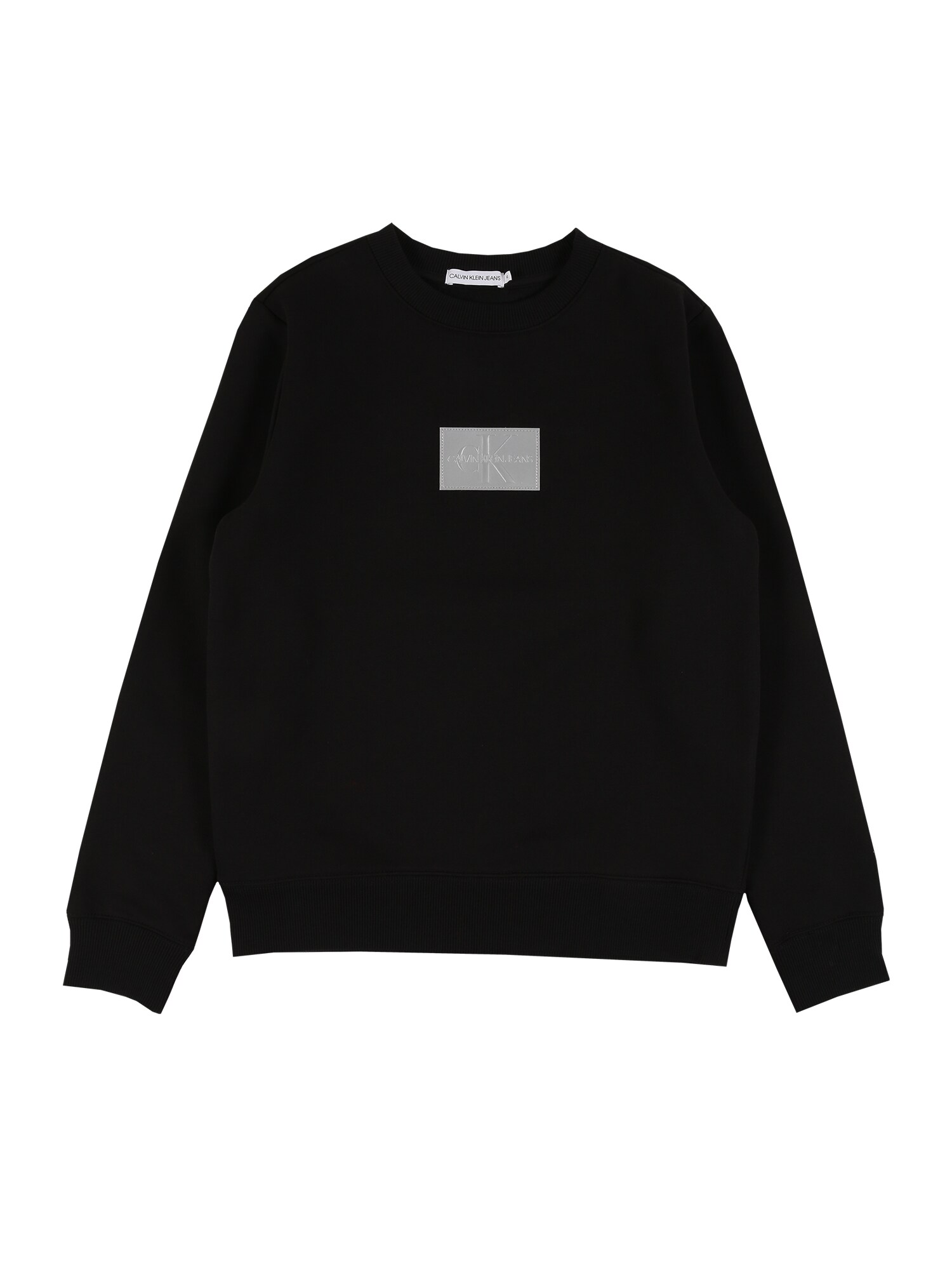 Calvin Klein Jeans Megztinis be užsegimo  juoda / sidabrinė