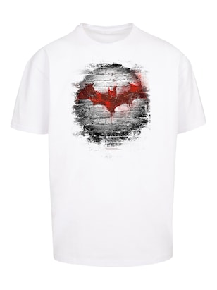 F4NT4STIC Shirt ‘Batman’ Grijs / Rood / Zwart / Wit