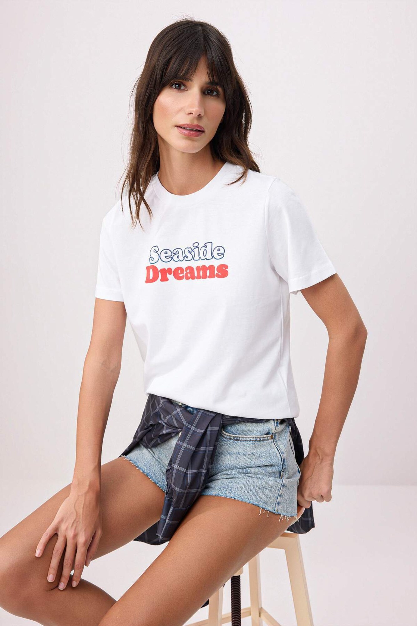 Trendyol Tricou bleumarin / roșu / alb