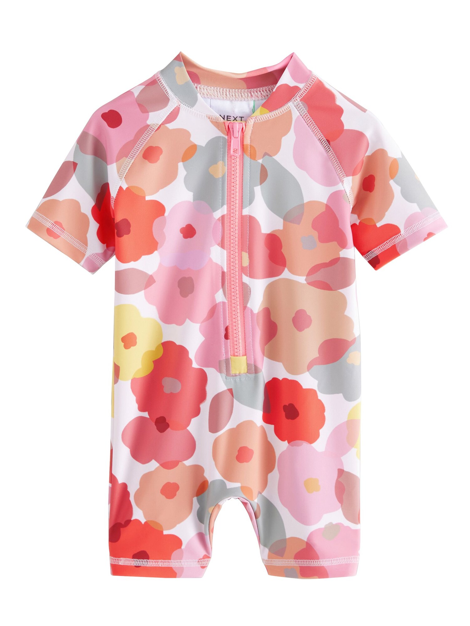 Next Costum de baie întreg  galben / mov liliachiu / roz deschis / alb