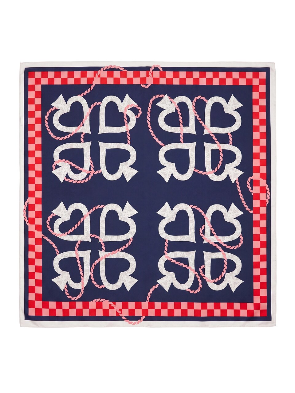 Scarf blå / röd