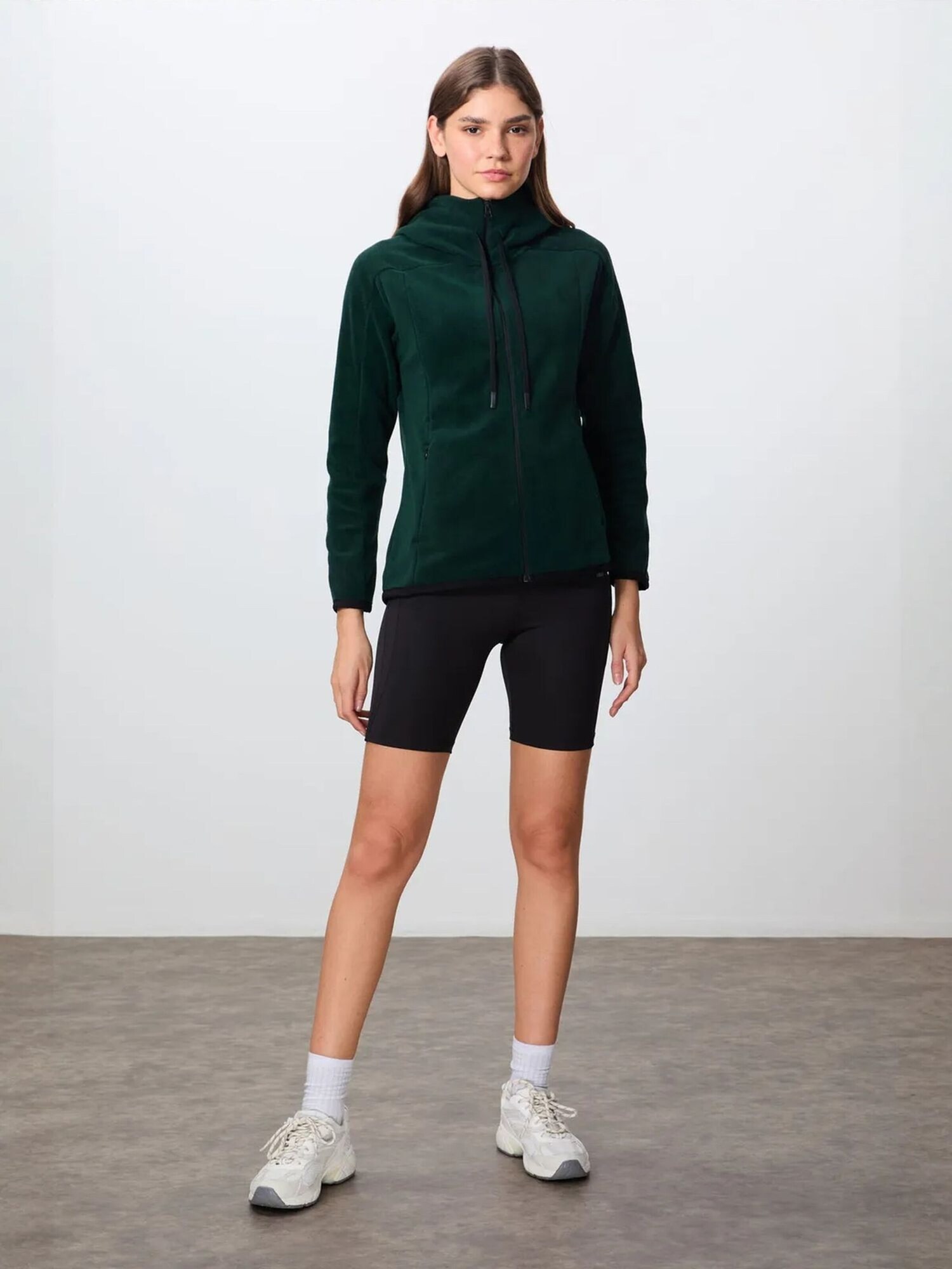 Tommy Life Flis jakna 'Kapuzenpullover' tamno zelena