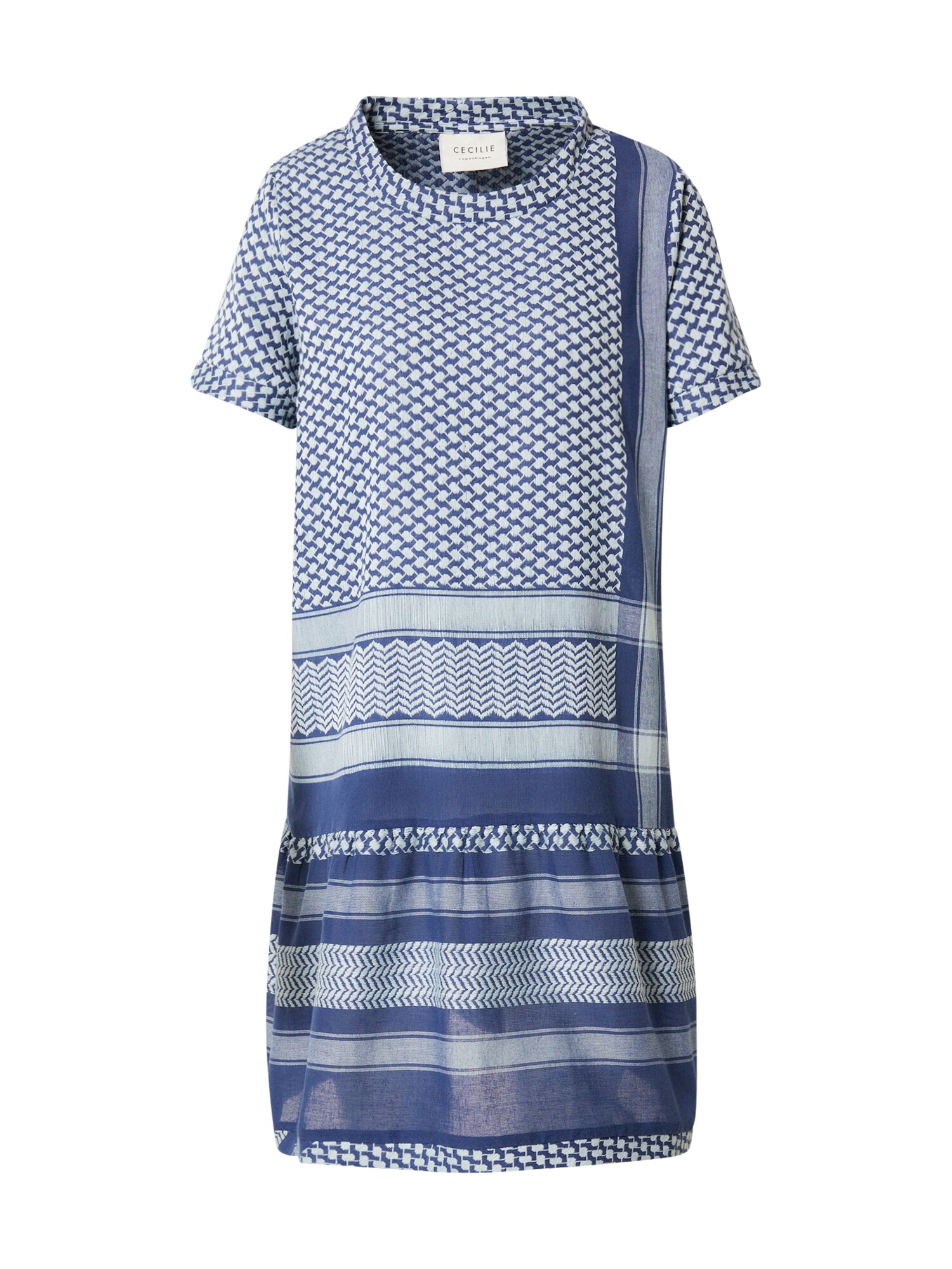 Cecilie Copenhagen Vestido  azul / branco