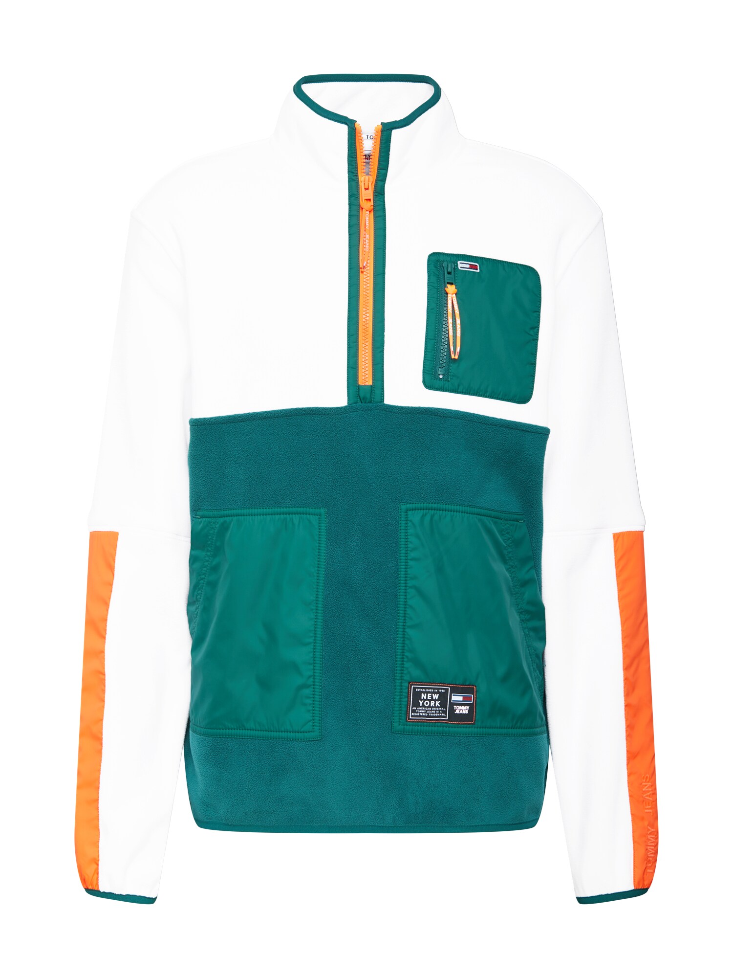 Tommy Jeans Megztinis  balta / žalia / oranžinė