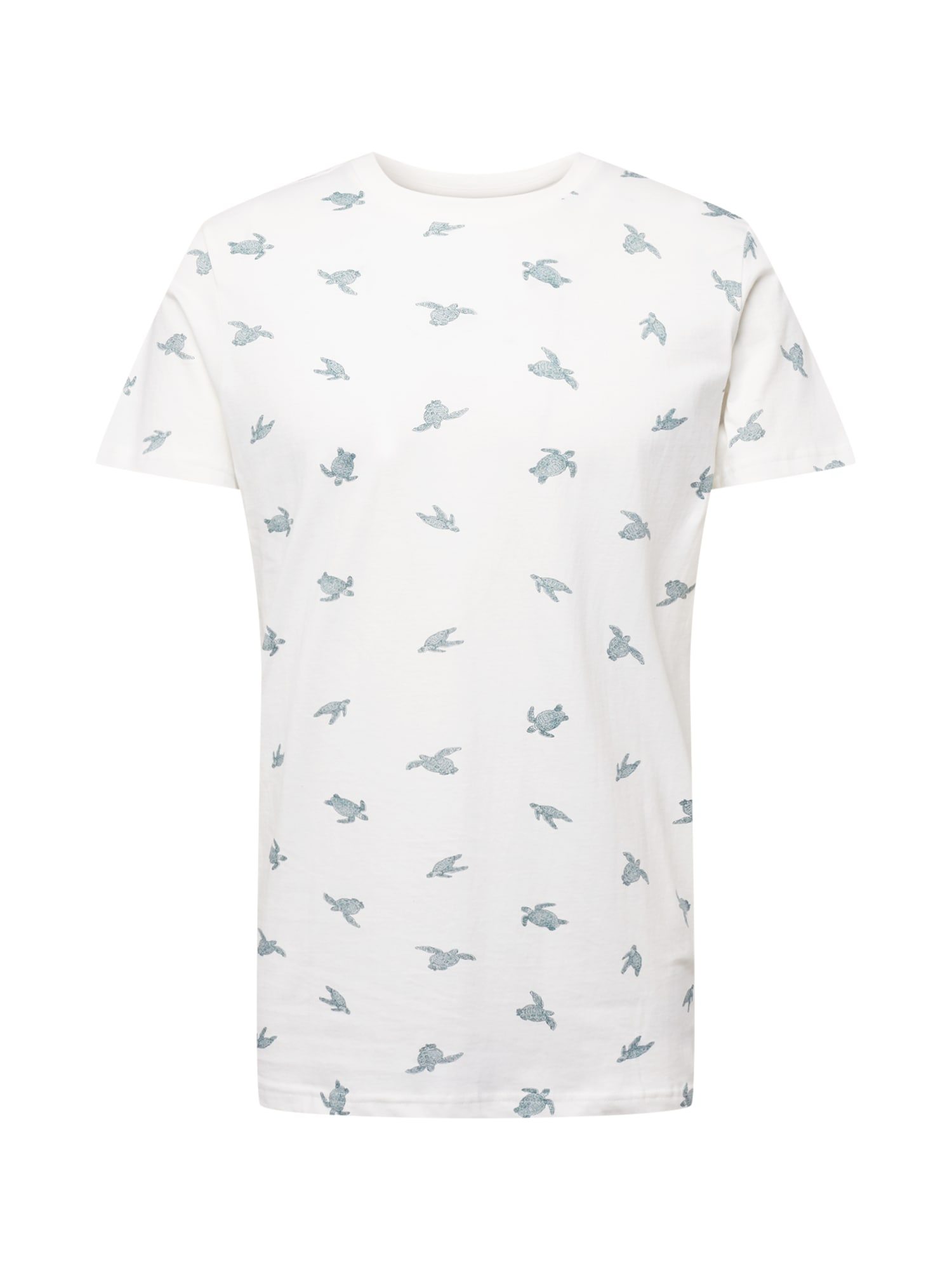 DEDICATED. Marškinėliai 'Stockholm Sea Turtles' balta / benzino spalva