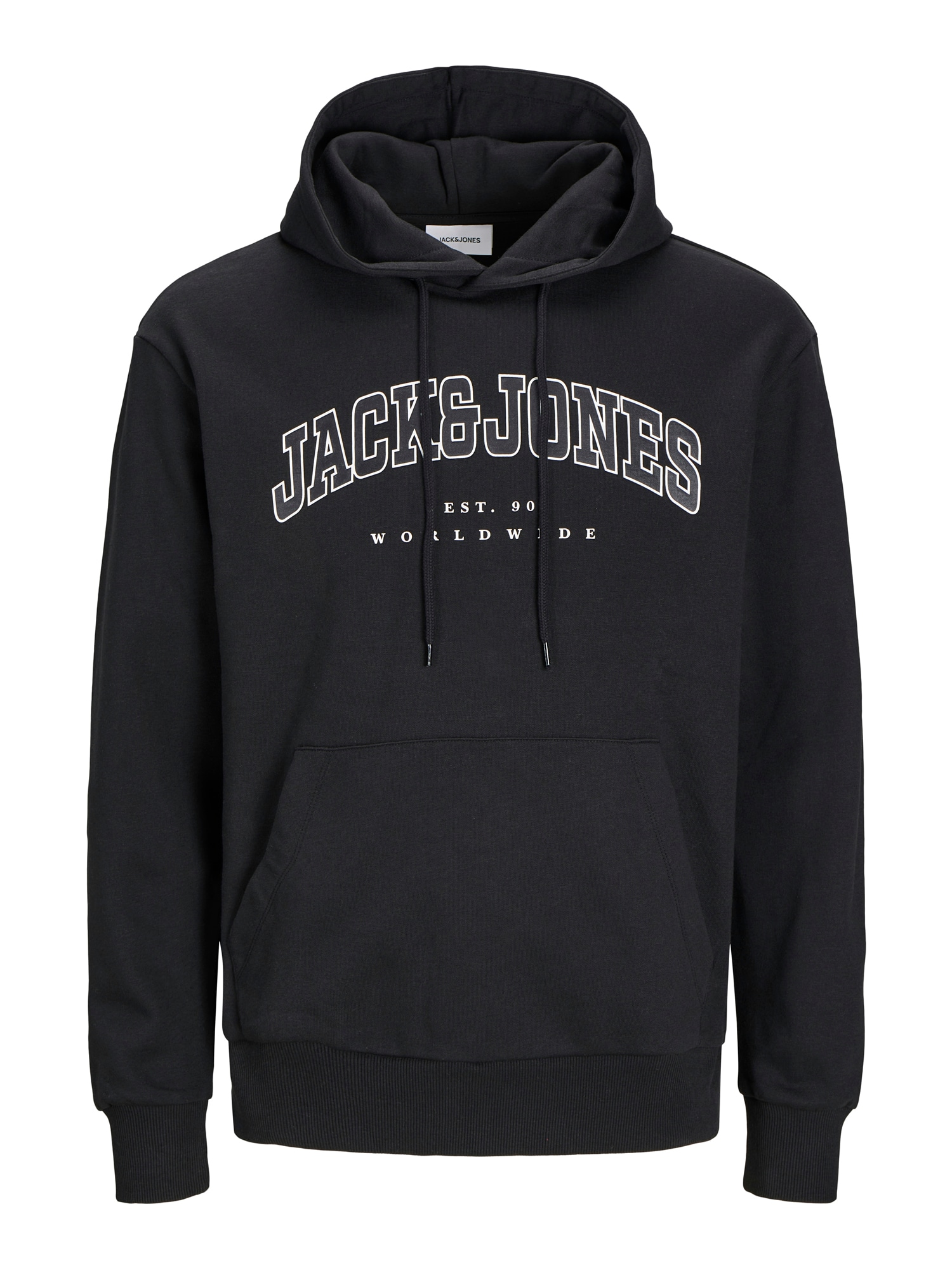 JACK & JONES Tréning póló 'JJECaleb'  fekete / fehér akciós termékkép 1