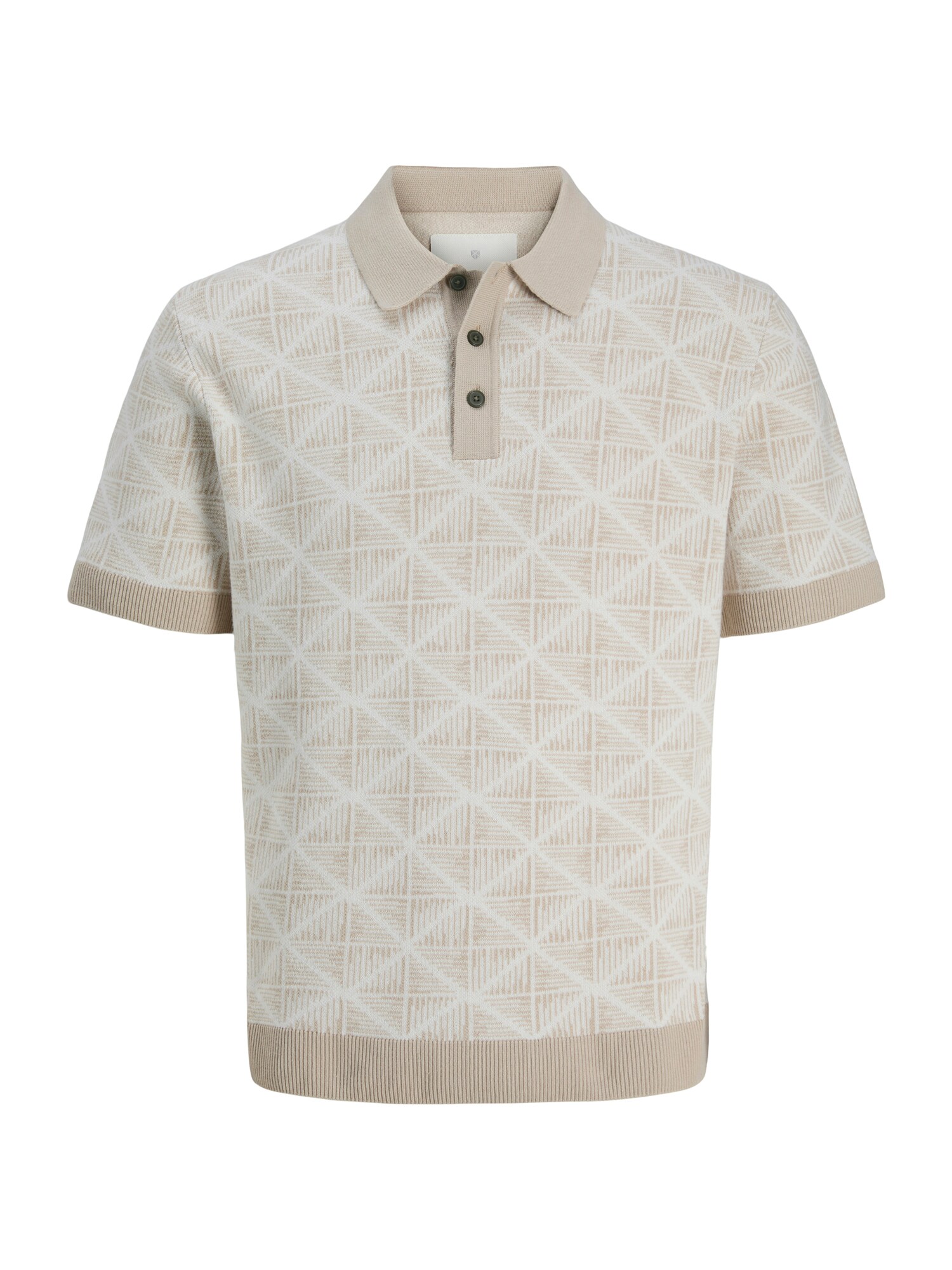 Jack & Jones Plus Sveter 'JPRKALVIN' svetlobéžová / tmavobéžová