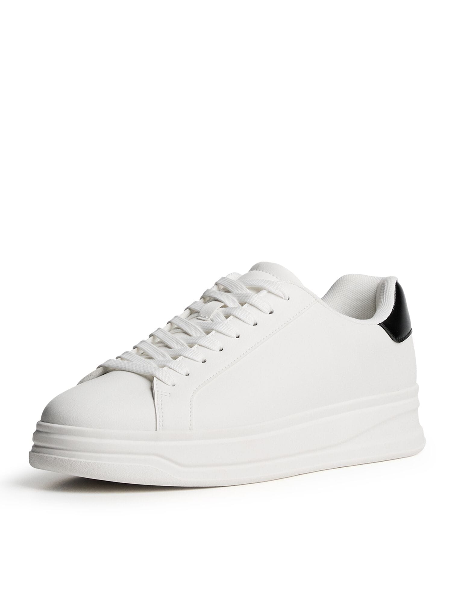 Bershka Sneaker low  negru / alb