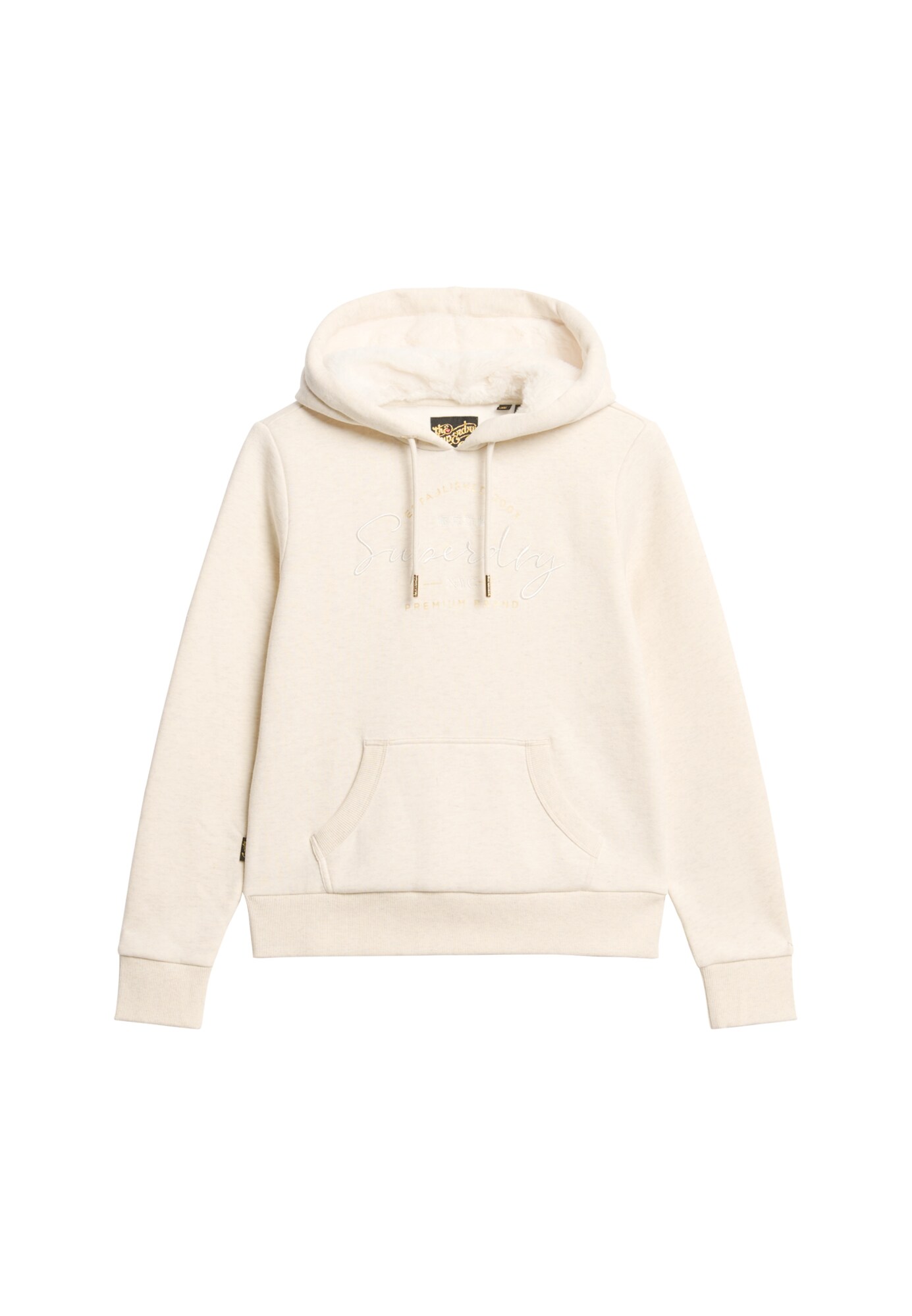 Superdry Bluză de molton  bej / bej deschis / alb