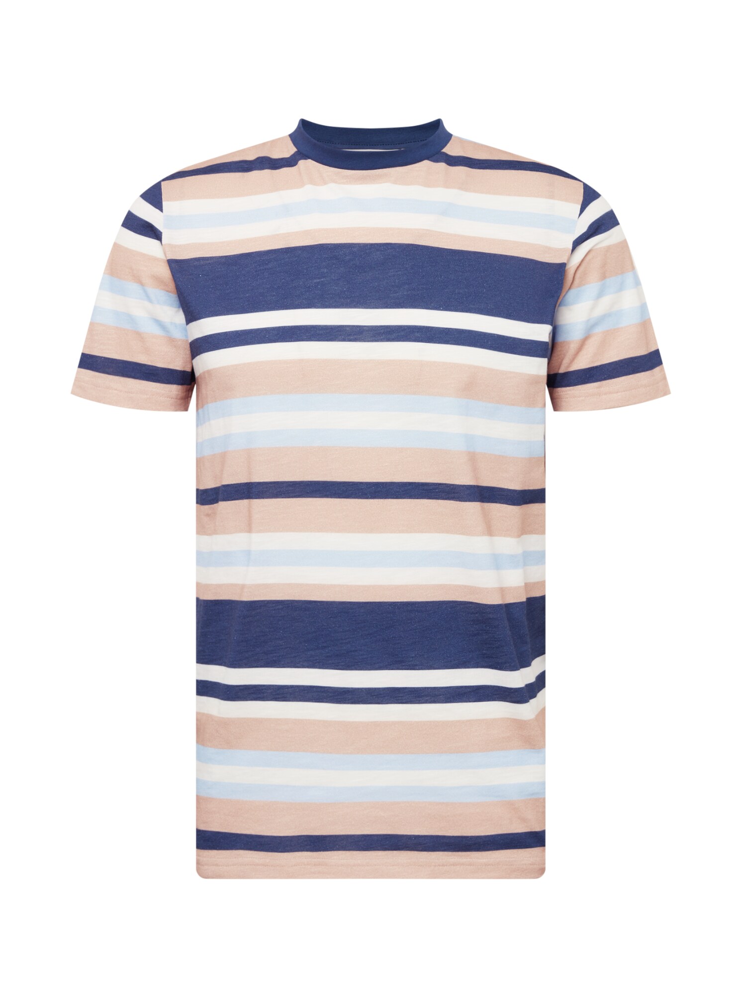 By Garment Makers Marškinėliai 'Pete' tamsiai mėlyna / šviesiai mėlyna / balta / pudros spalva