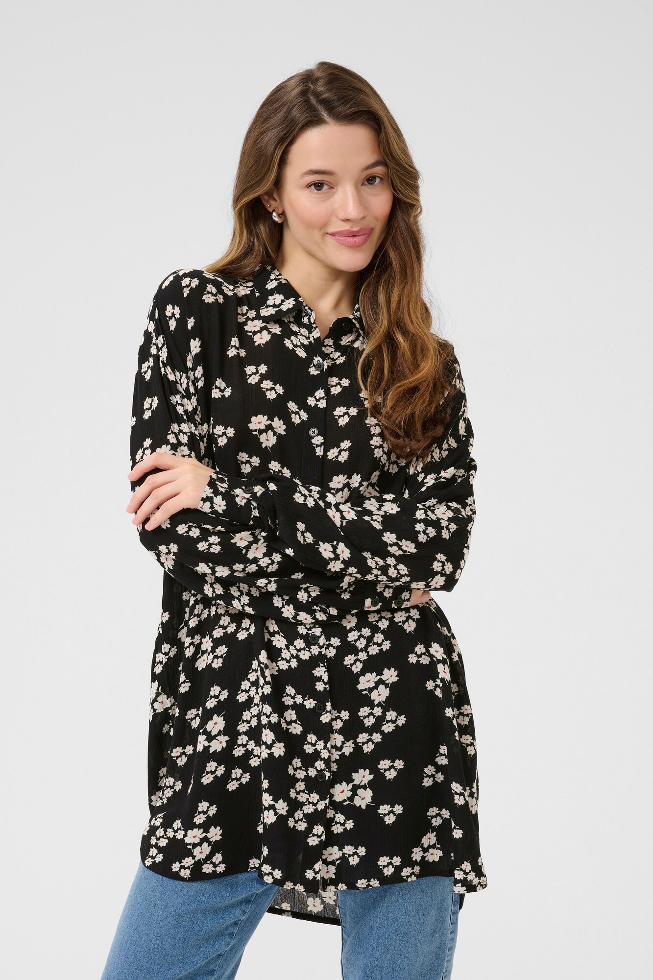 Kaffe Blusa  negro / blanco