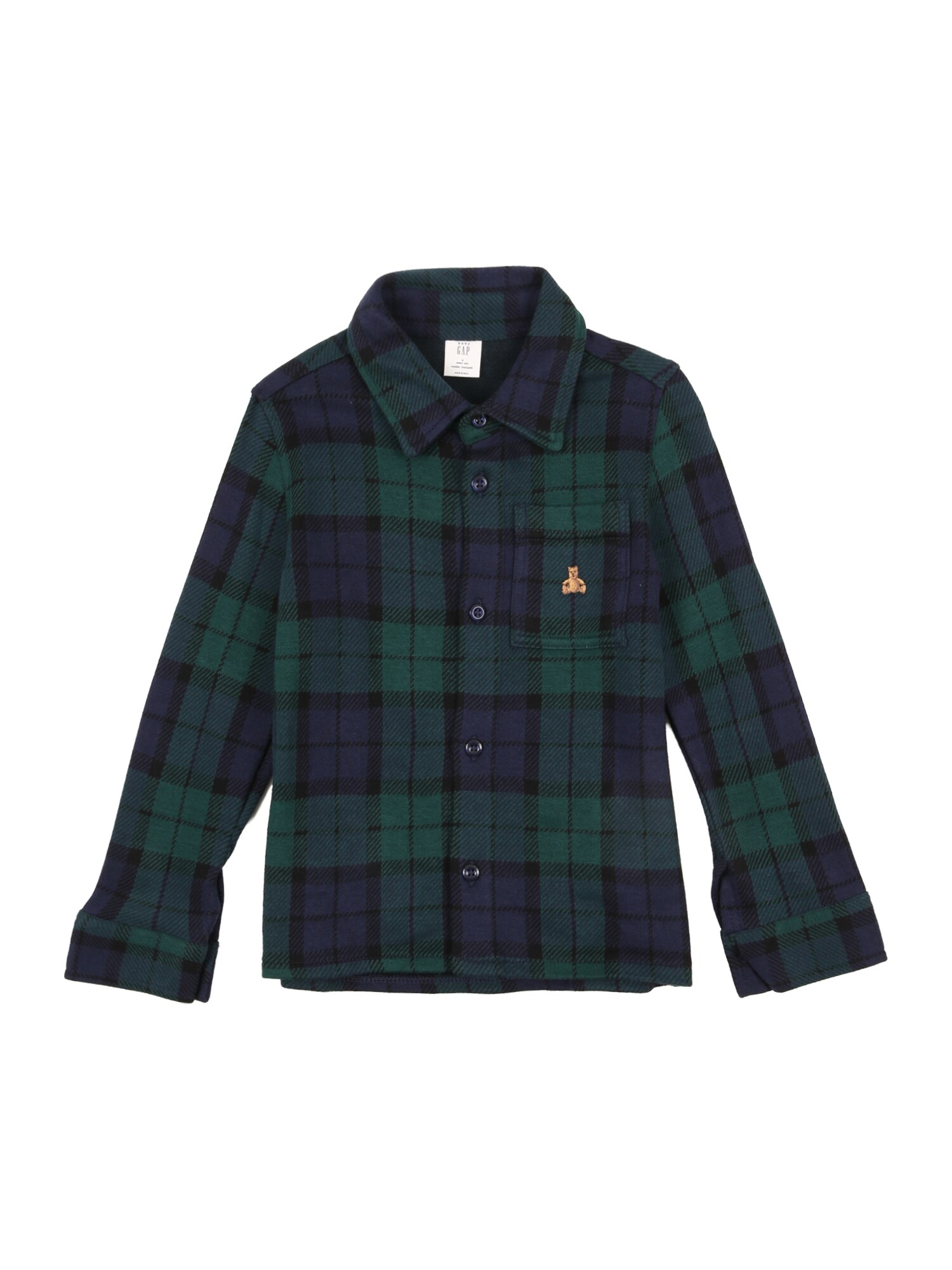 GAP Cămașă  bleumarin / maro caramel / verde / negru