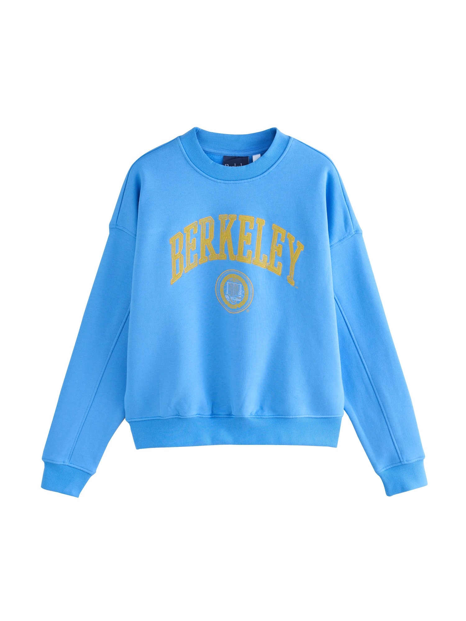 Next Sudadera 'Berkeley' azul neon / mostaza / dorado