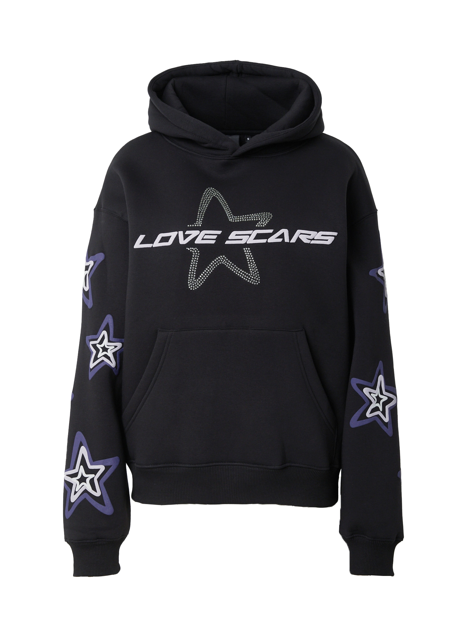 Love Scars Tréning póló  ibolyakék / fekete / ezüst / fehér akciós termékkép 1