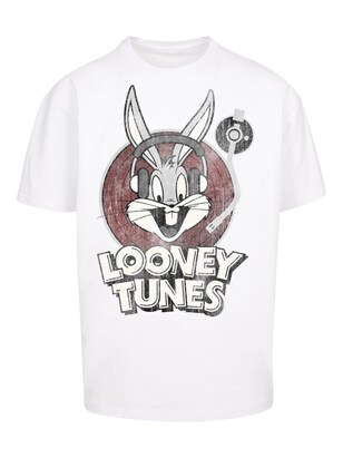 F4NT4STIC Shirt ‘Looney Tunes Looney Tunes Bugs Bunny’ Bourgogne / Zwart / Wit