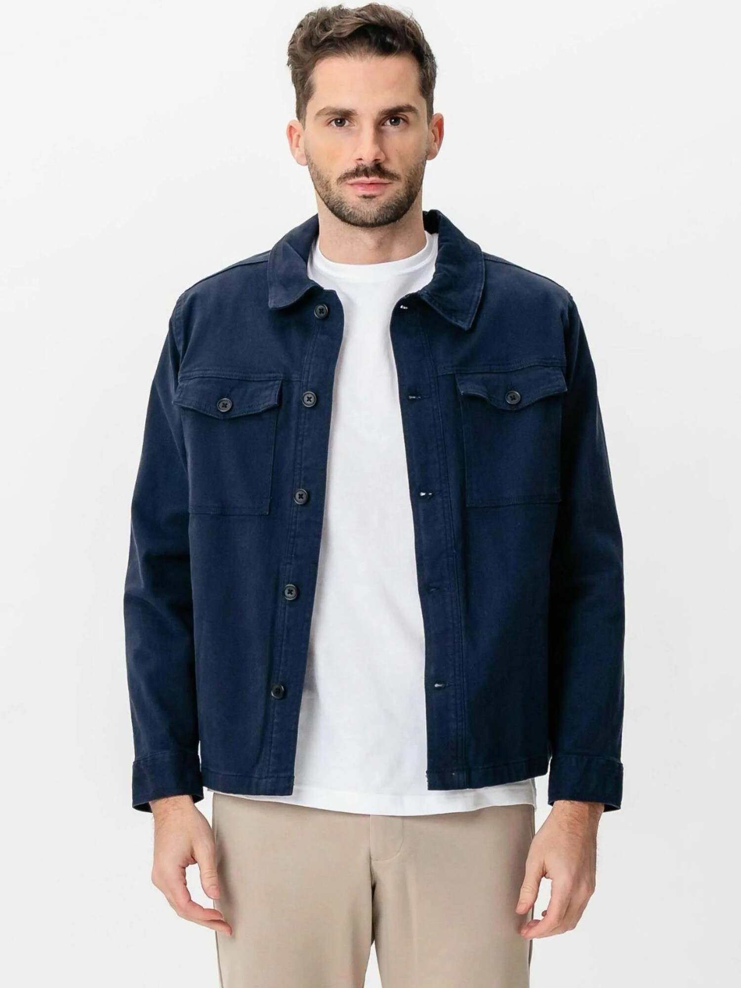 TEESHOPPEN Cămașă ' Twill Overshirt '  bleumarin