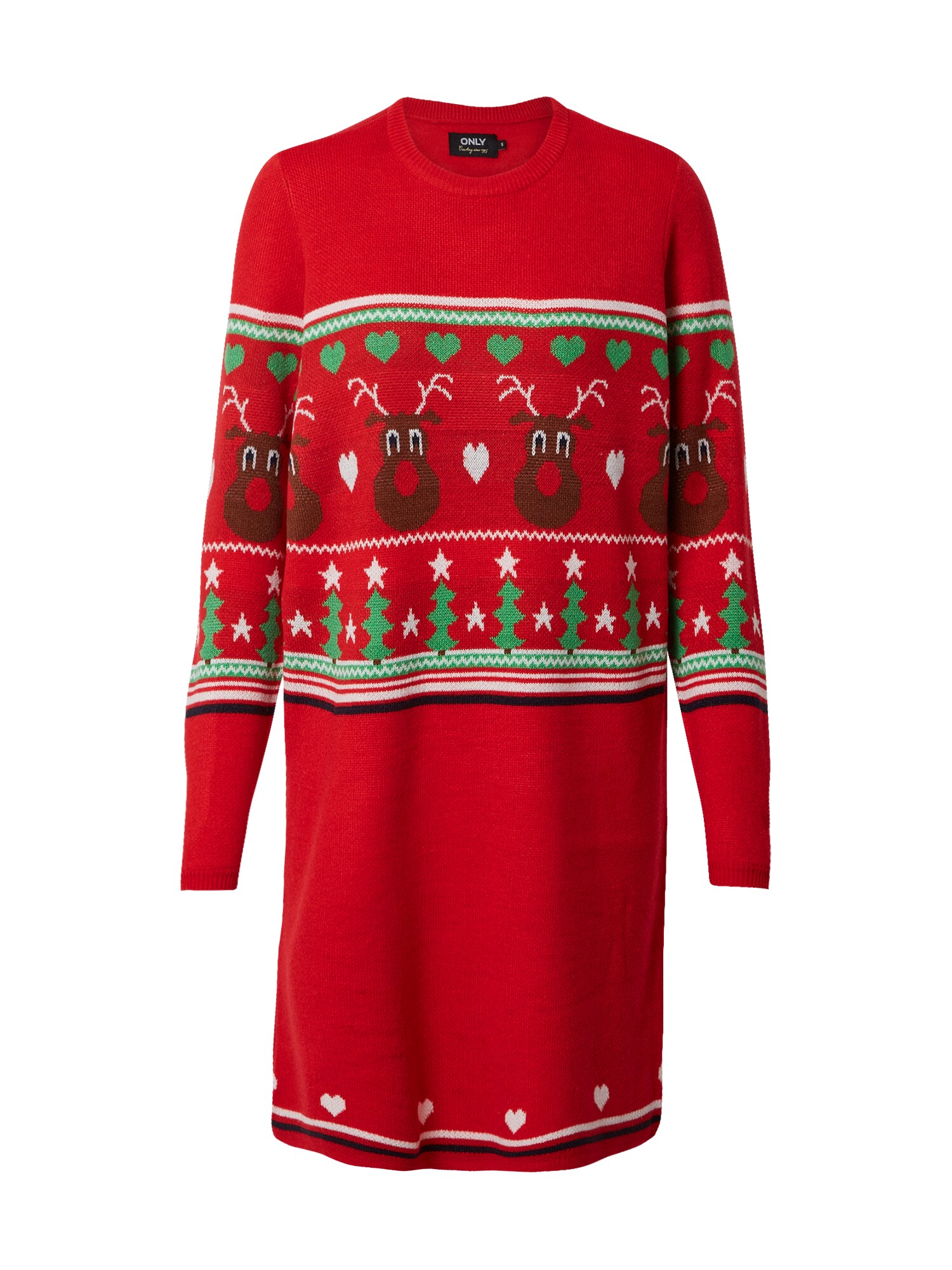 ONLY Megzta suknelė 'XMAS VIBE'  mišrios spalvos / raudona