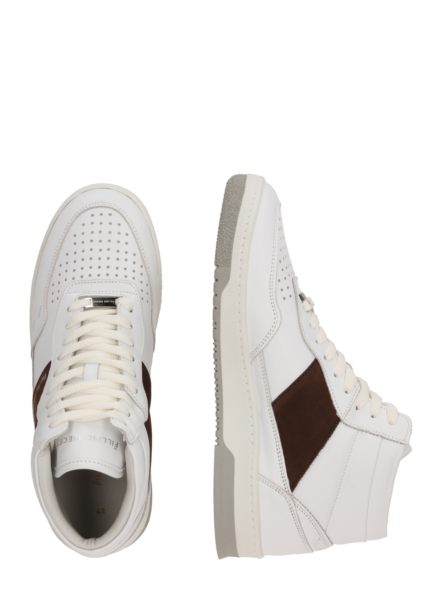 Filling Pieces Magas szárú sportcipők 'Mid Ace Spin'  barna / fehér termék 2. képe