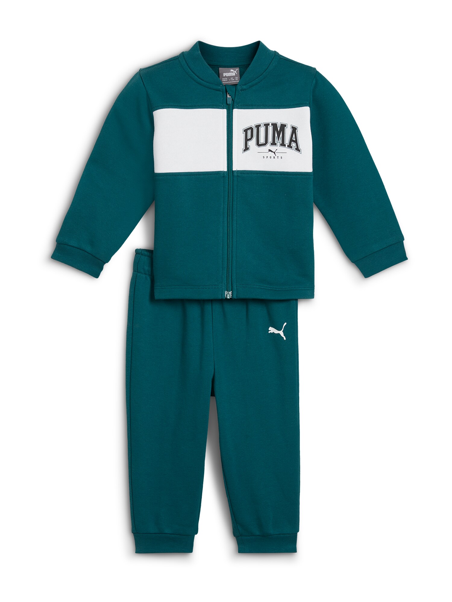 PUMA Joggingová súprava 'MINICATS SQUAD'  smaragdová / čierna / šedobiela