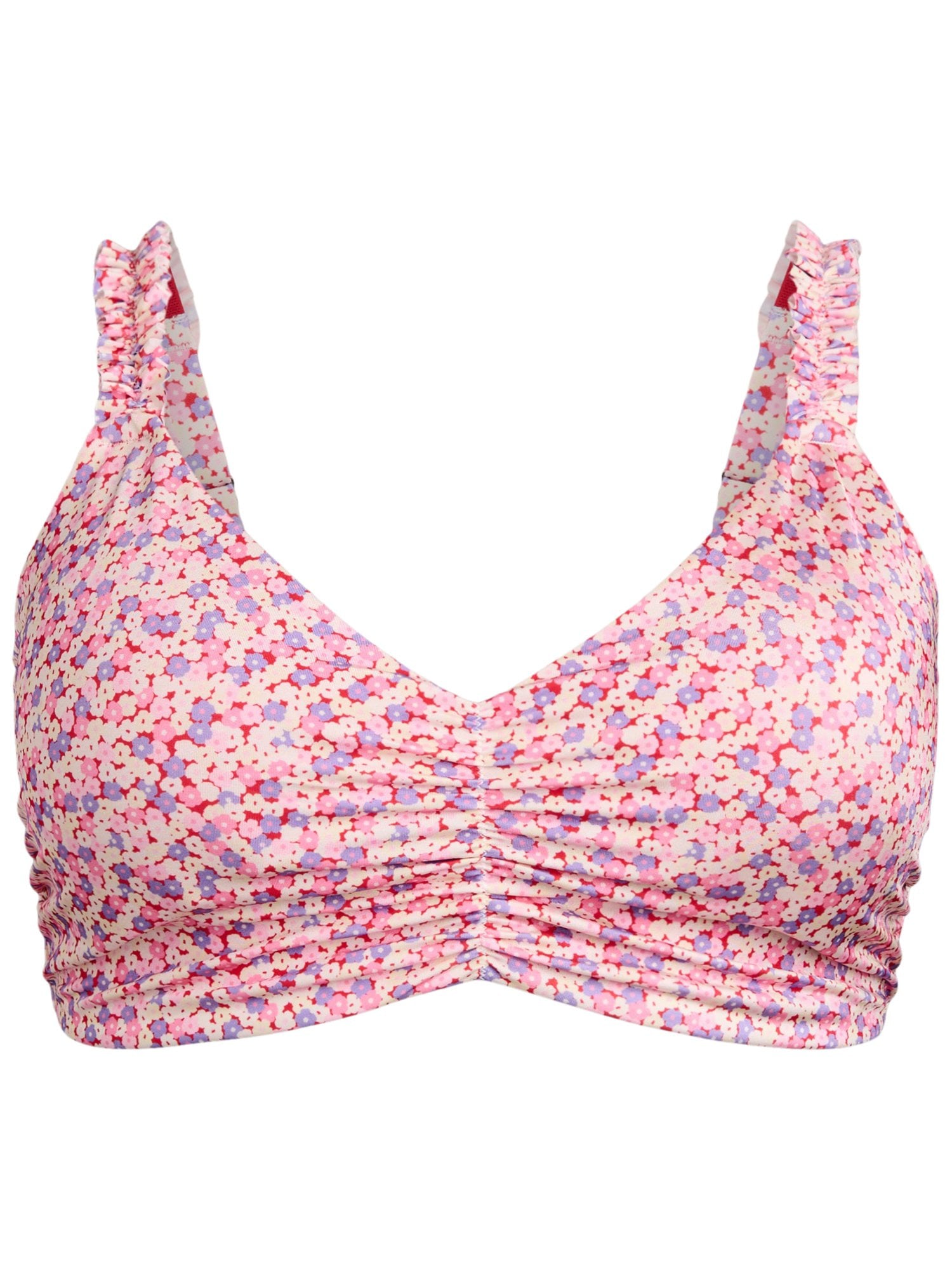 Swim by Zizzi Sutien costum de baie Srika  crem / albastru deschis / roșu intens
