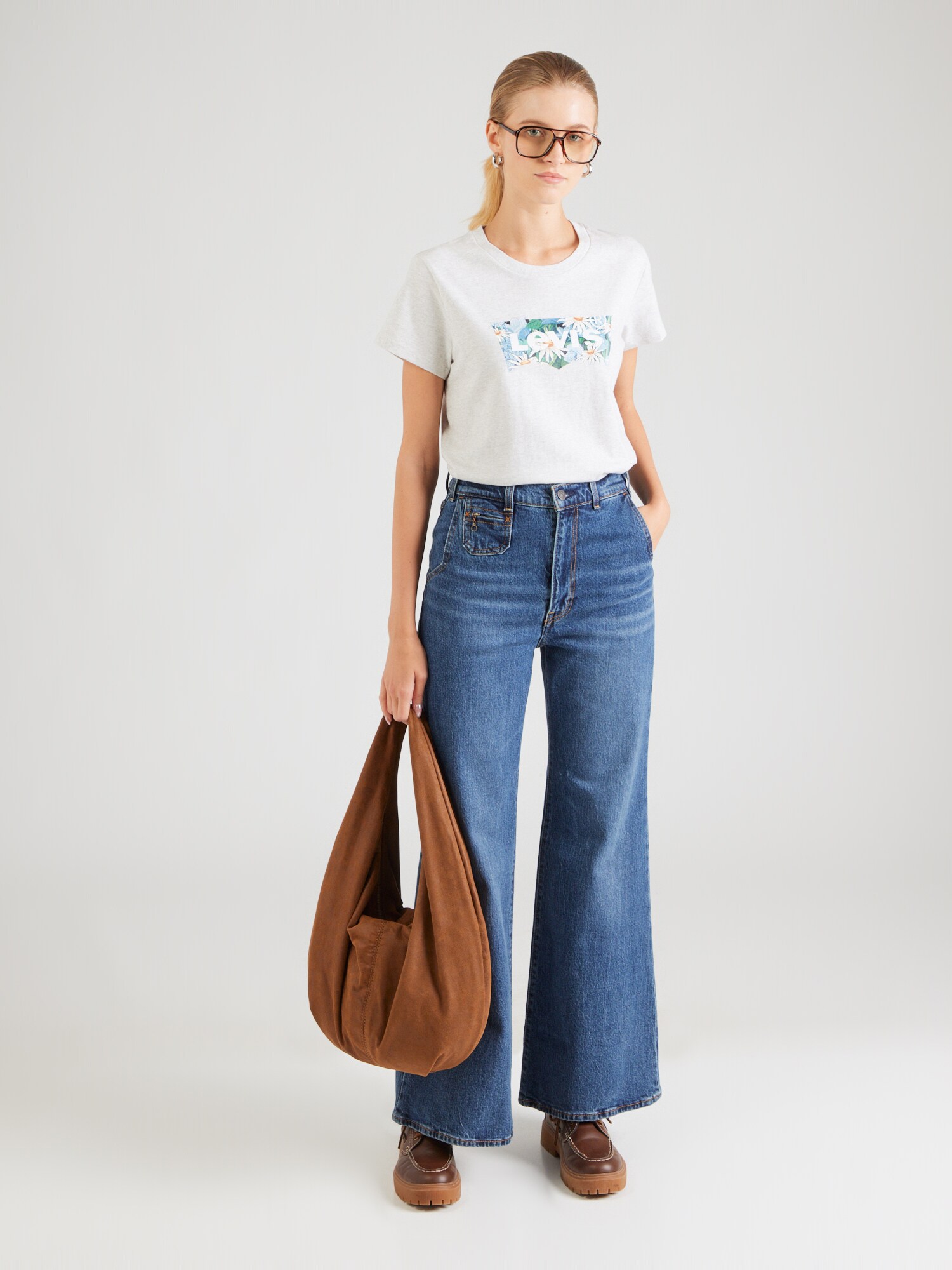 LEVI'S ® Tričko 'THE PERFECT' svetlomodrá / sivá melírovaná / zelená / biela (obrázok 3)
