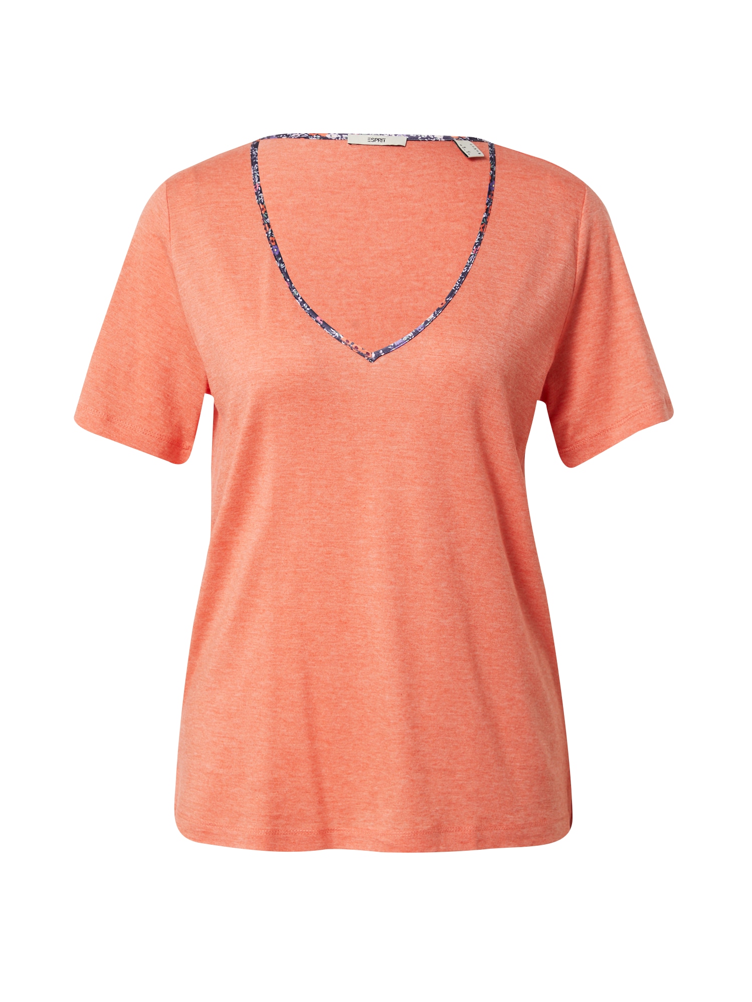 ESPRIT Тениска  нейви синьо / оранжево-червено / бяло