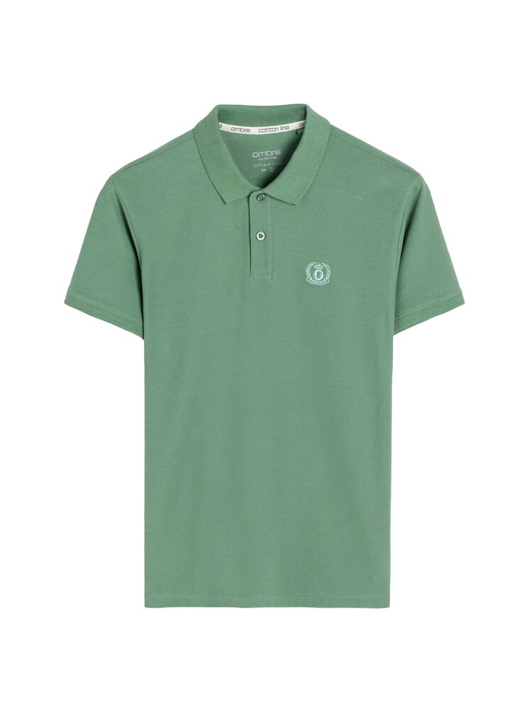 Ombre Shirt Herren Größe L dunkelgrün / weiß