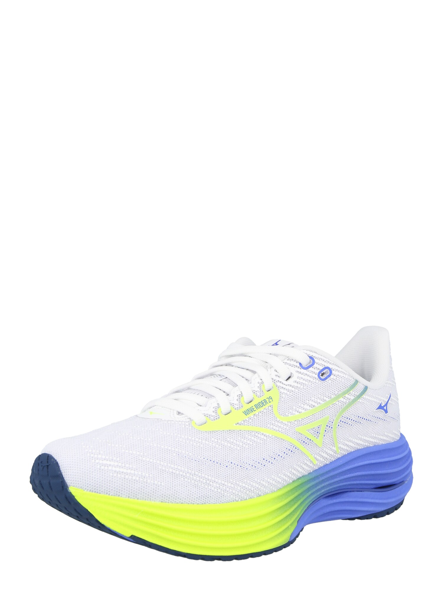 MIZUNO Sneaker de alergat 'WAVE RIDER 29'  albastru / galben neon / verde / alb