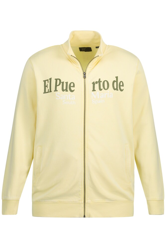 JP1880 Sweatjacke Herren Größe 5XL hellgelb / grau