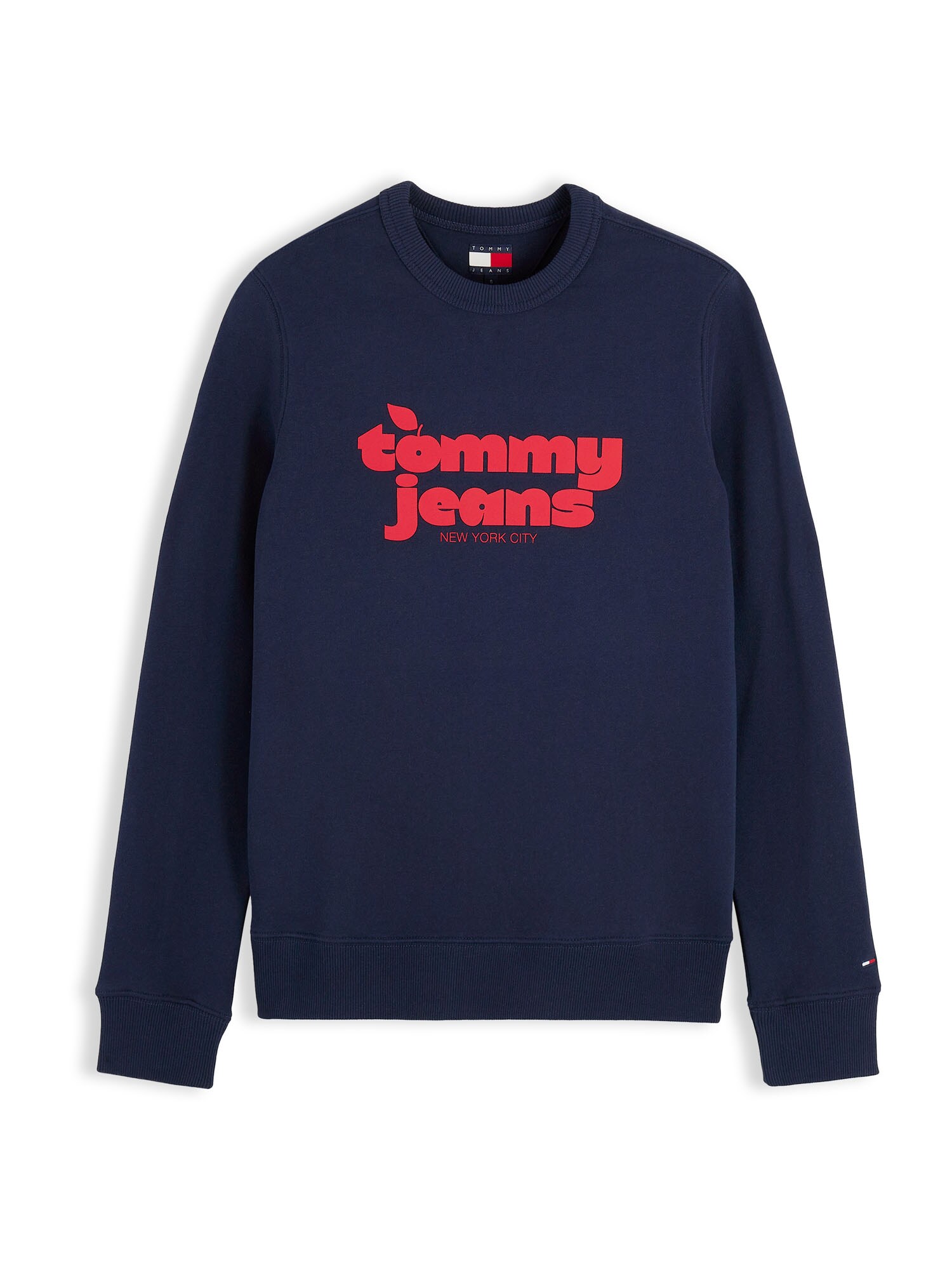 Tommy Jeans Bluză de molton bleumarin / roșu