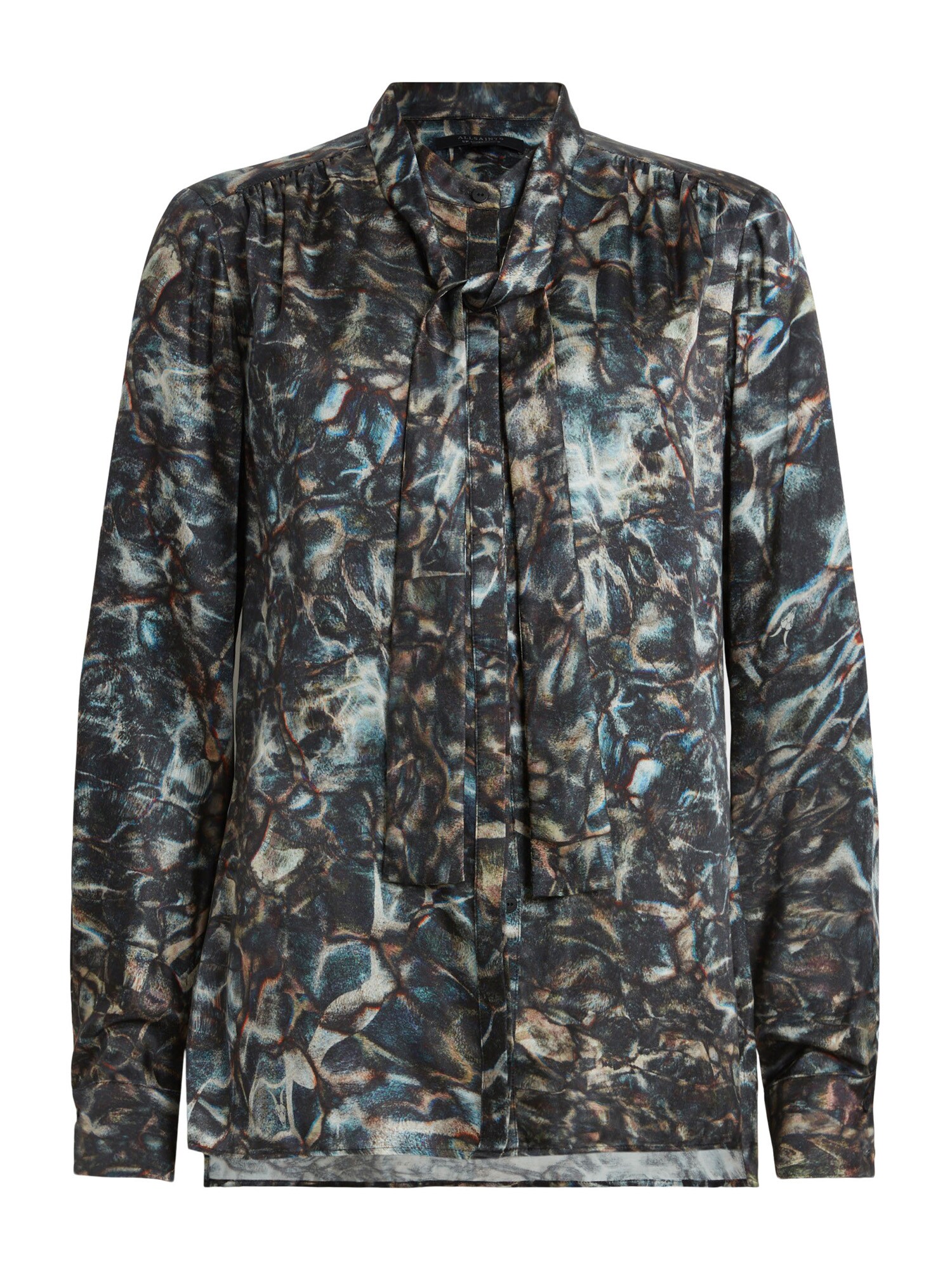 AllSaints Bluză TONI CALADESI  bleumarin / turcoaz / albastru regal / alb murdar