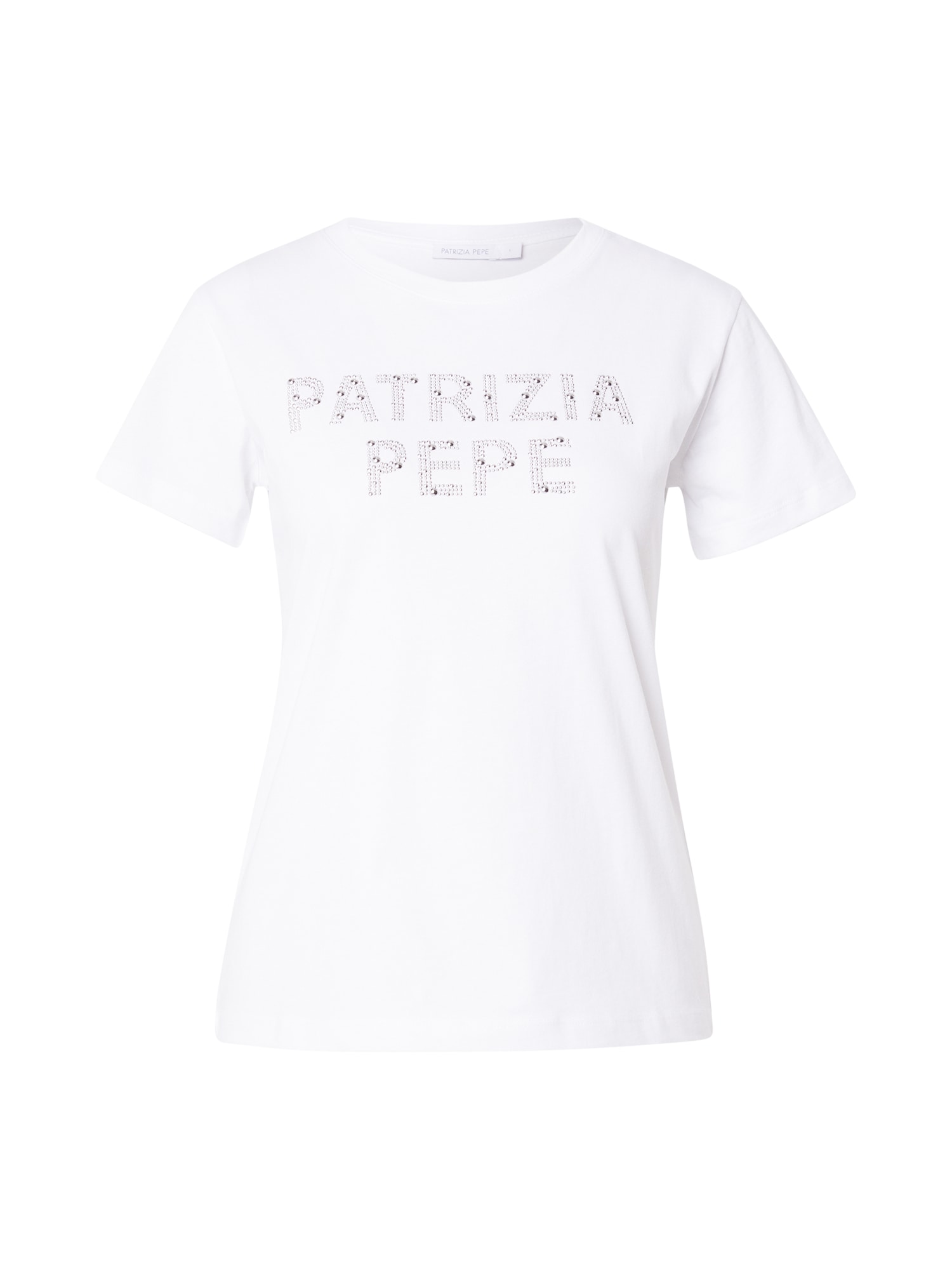 PATRIZIA PEPE Póló 'MAGLIA'  ezüst / fehér akciós termékkép 1