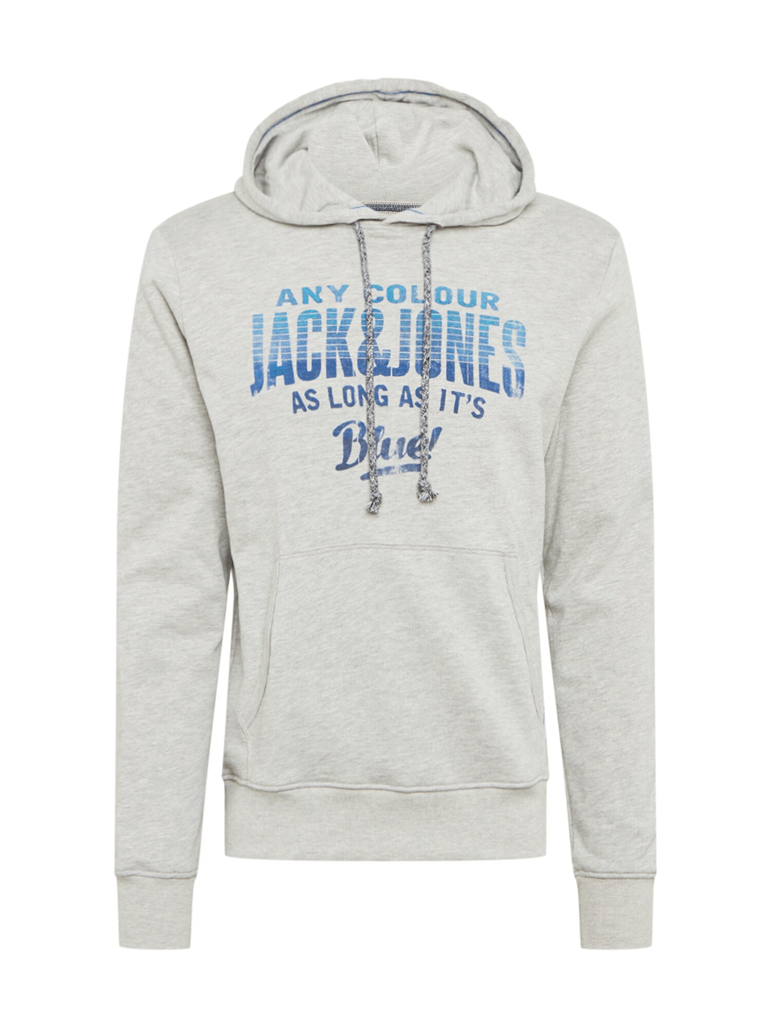 JACK & JONES Megztinis be užsegimo  šviesiai pilka / mėlyna dūmų spalva / sodri mėlyna („karališka“)