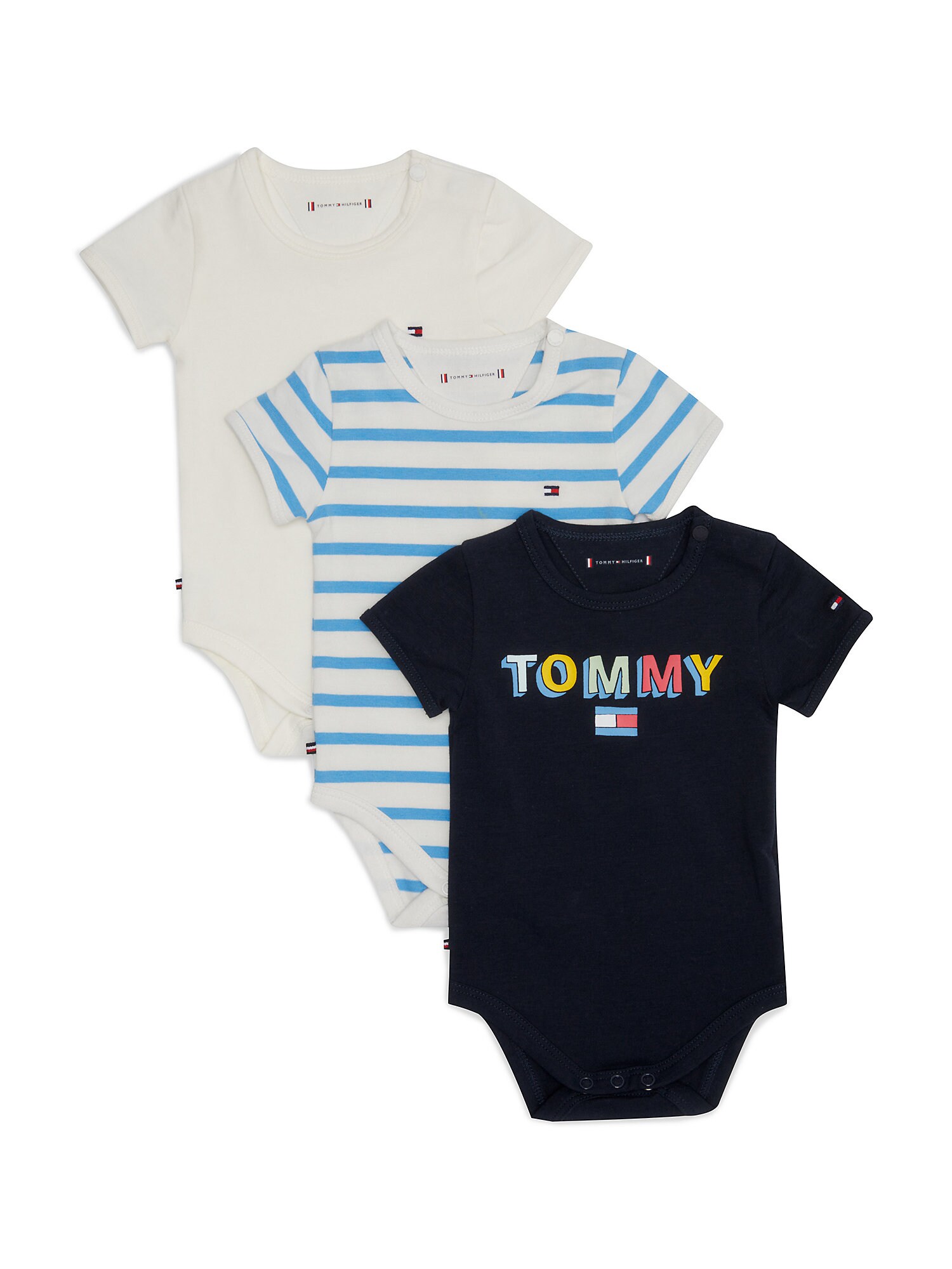 TOMMY HILFIGER Бебешки гащеризони/боди  нейви синьо / лазурно синьо / светлорозово / естествено бяло