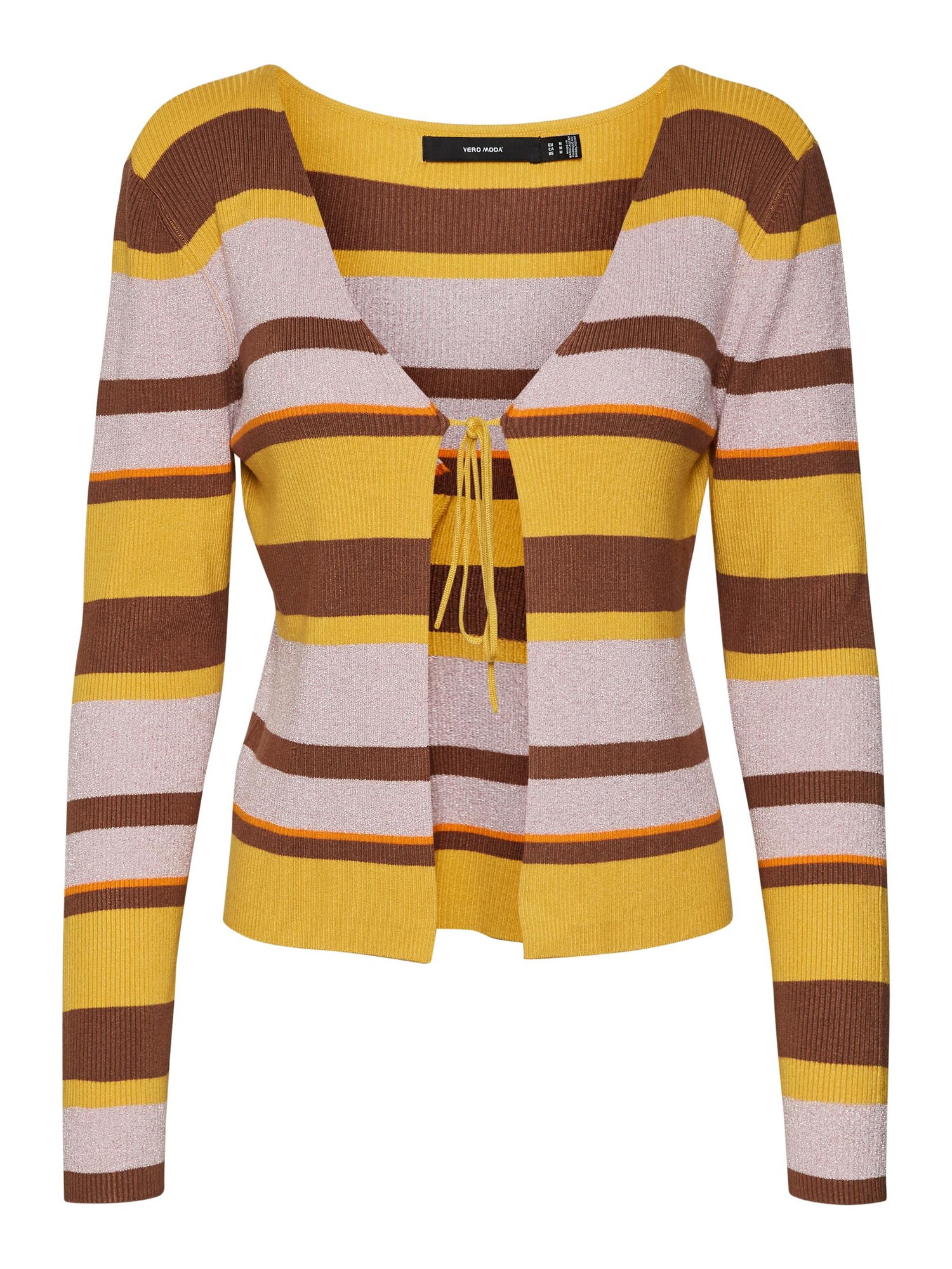 VERO MODA Geacă tricotată AURA  maro / galben / lila