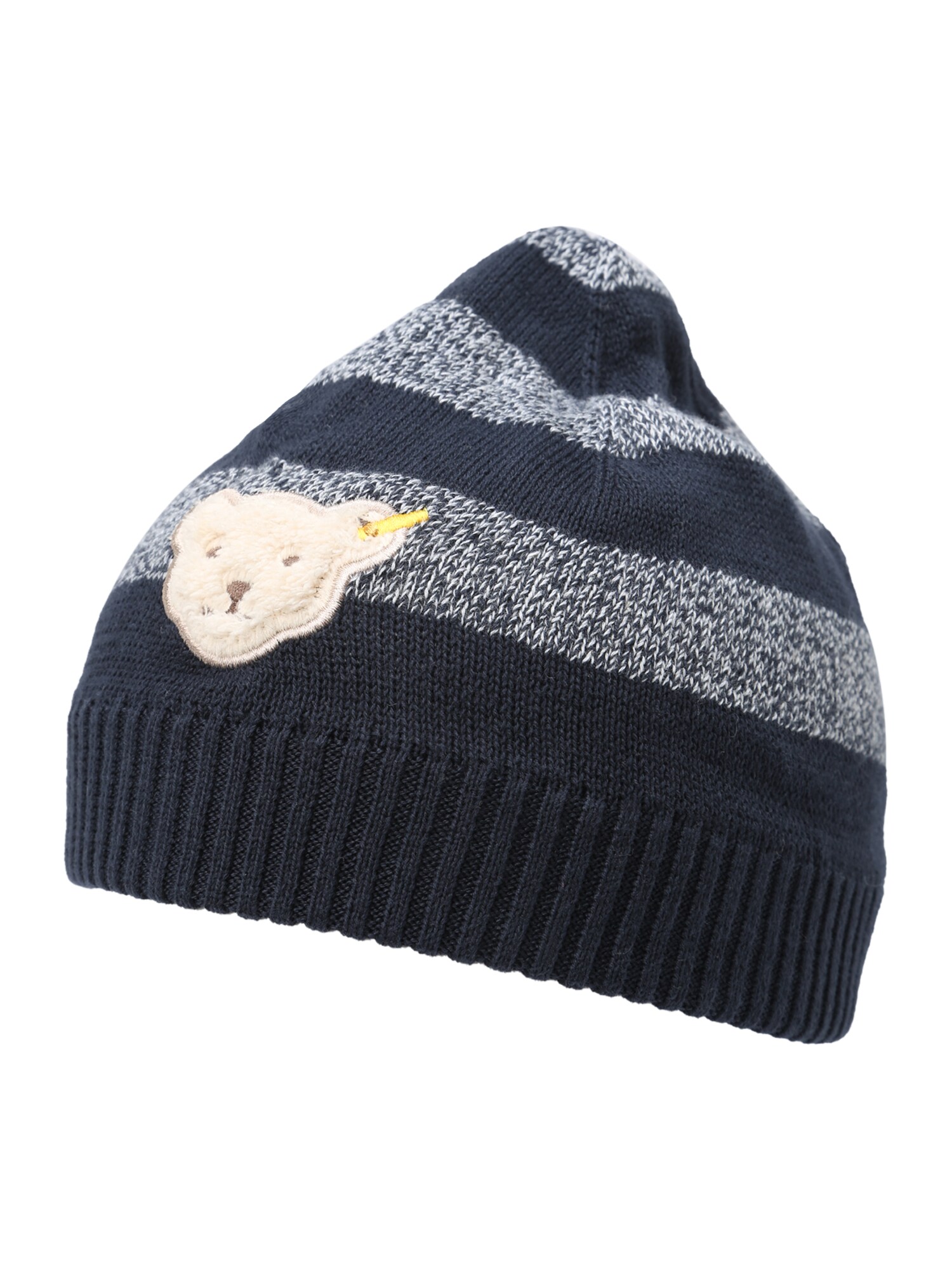 Steiff Collection Megzta kepurė tamsiai mėlyna / smėlio spalva / balta