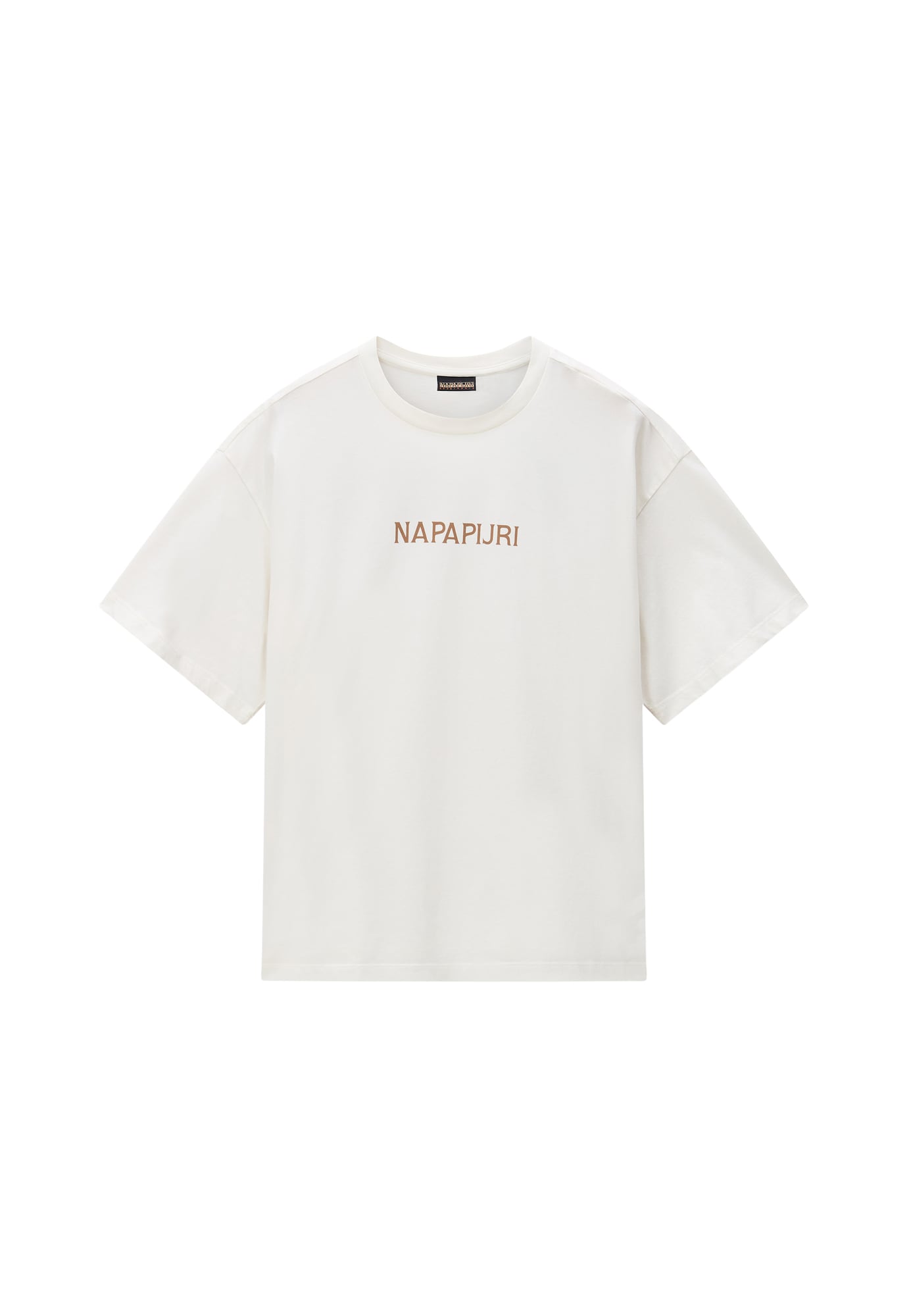 NAPAPIJRI Tricou S-HYTTE maro cămilă / albastru deschis / maro / alb
