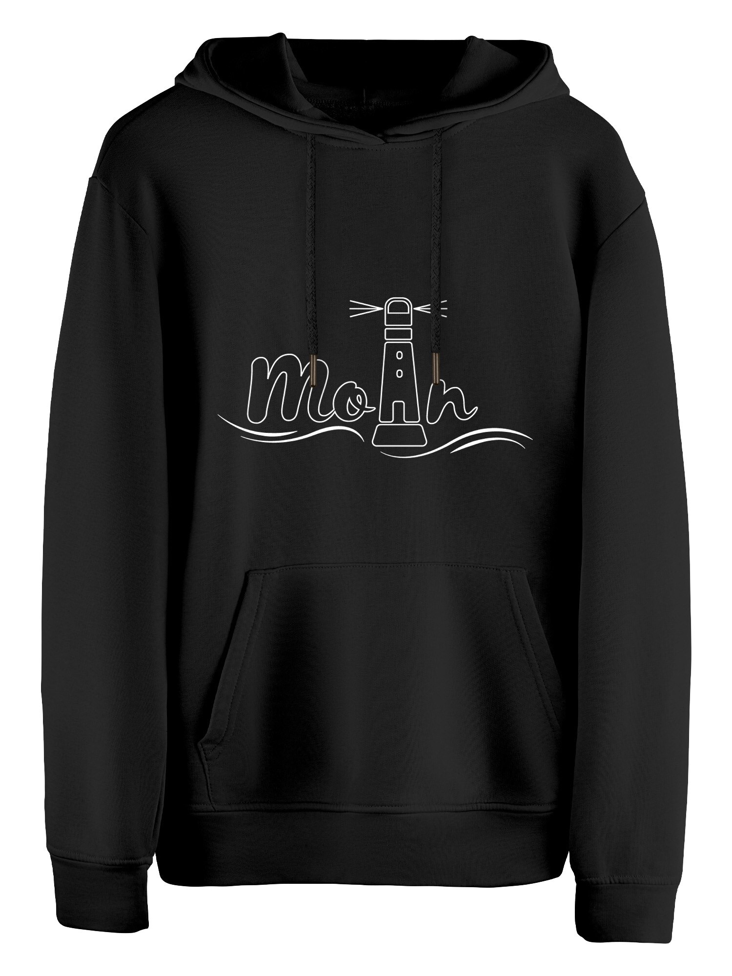Cotton Prime Sudadera 'Leuchtturm - Moin'  negro / blanco