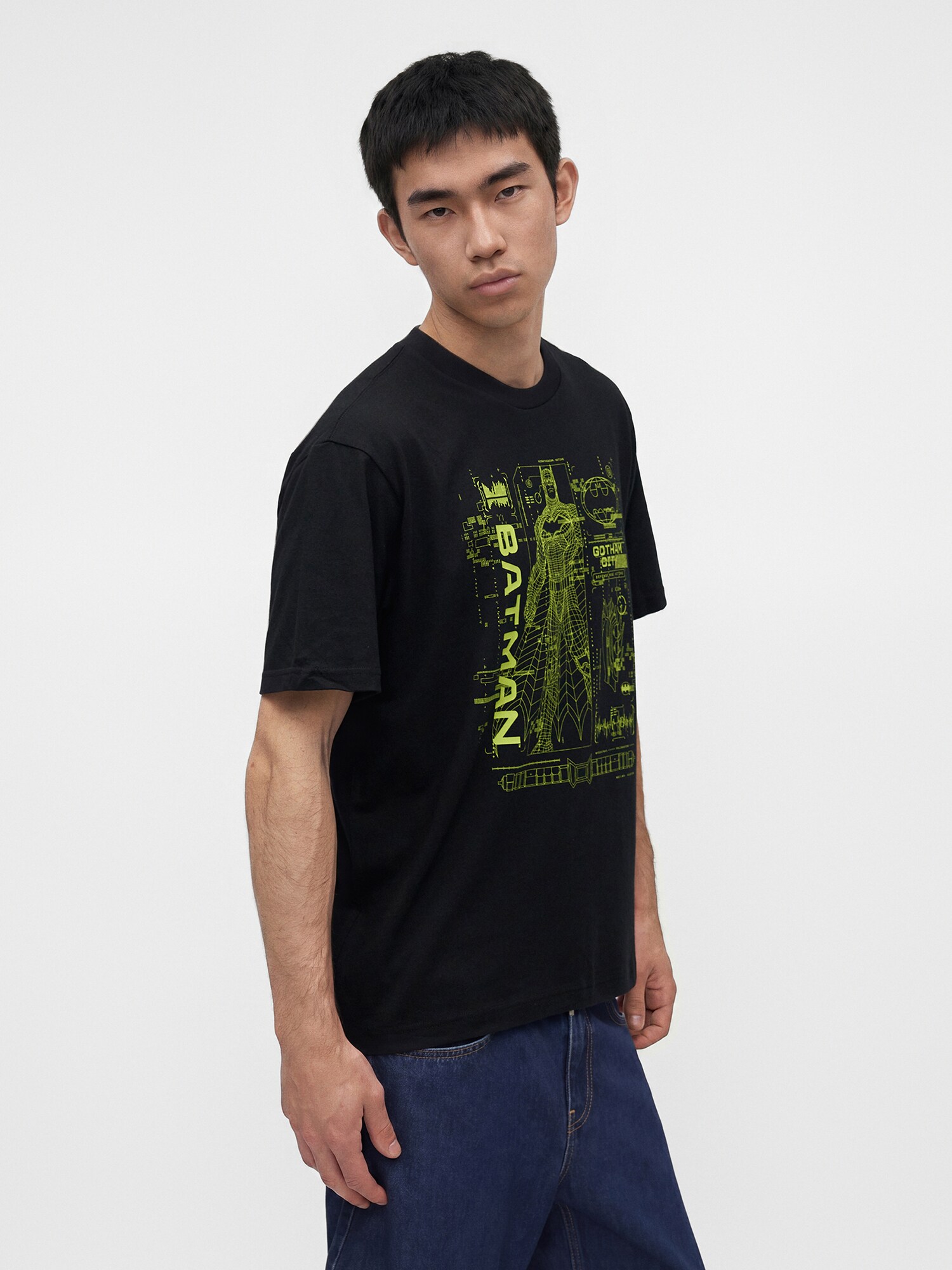 GAP Camiseta 'WB BATMAN'  lima / negro – imagen 4