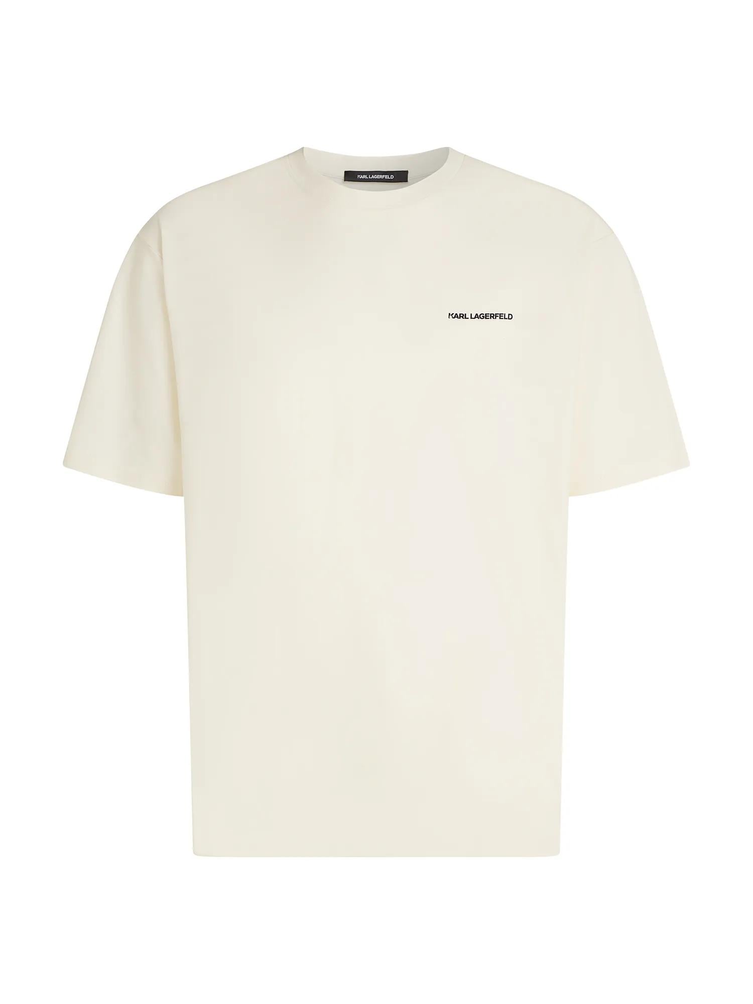 Karl Lagerfeld Tricou crem / negru