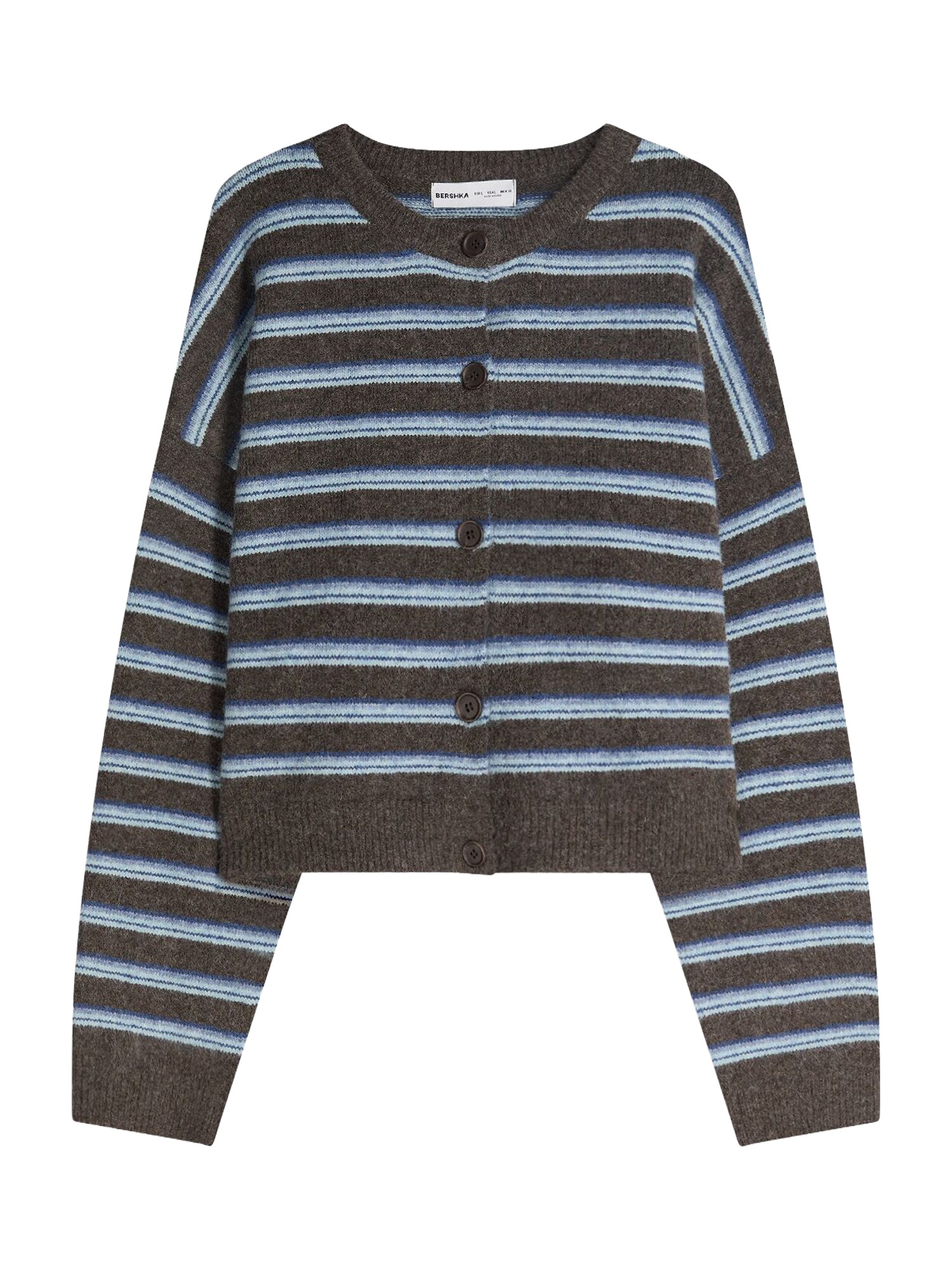 Bershka Pulover  albastru deschis / maro închis