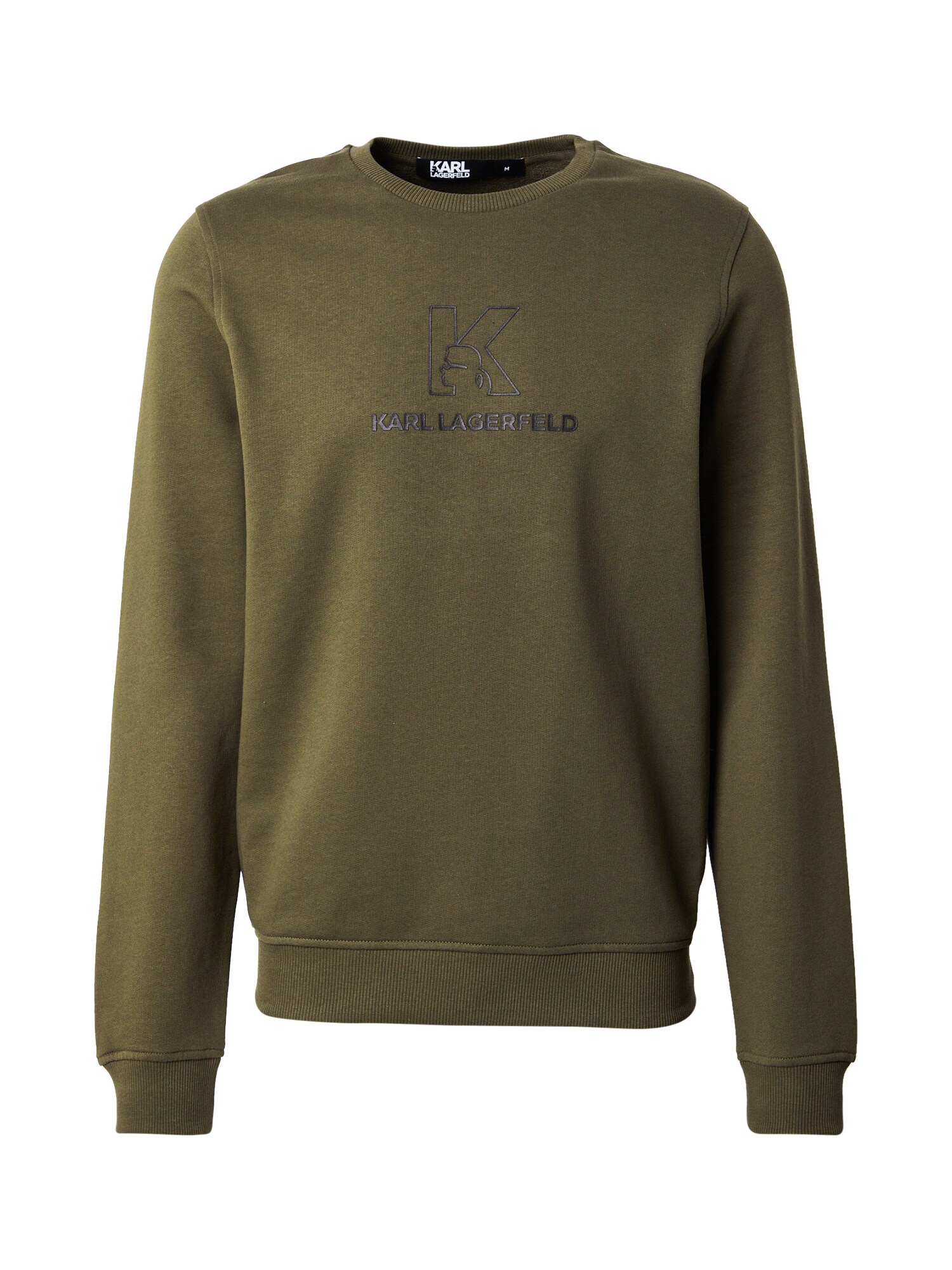 Karl Lagerfeld Bluză de molton  oliv / negru
